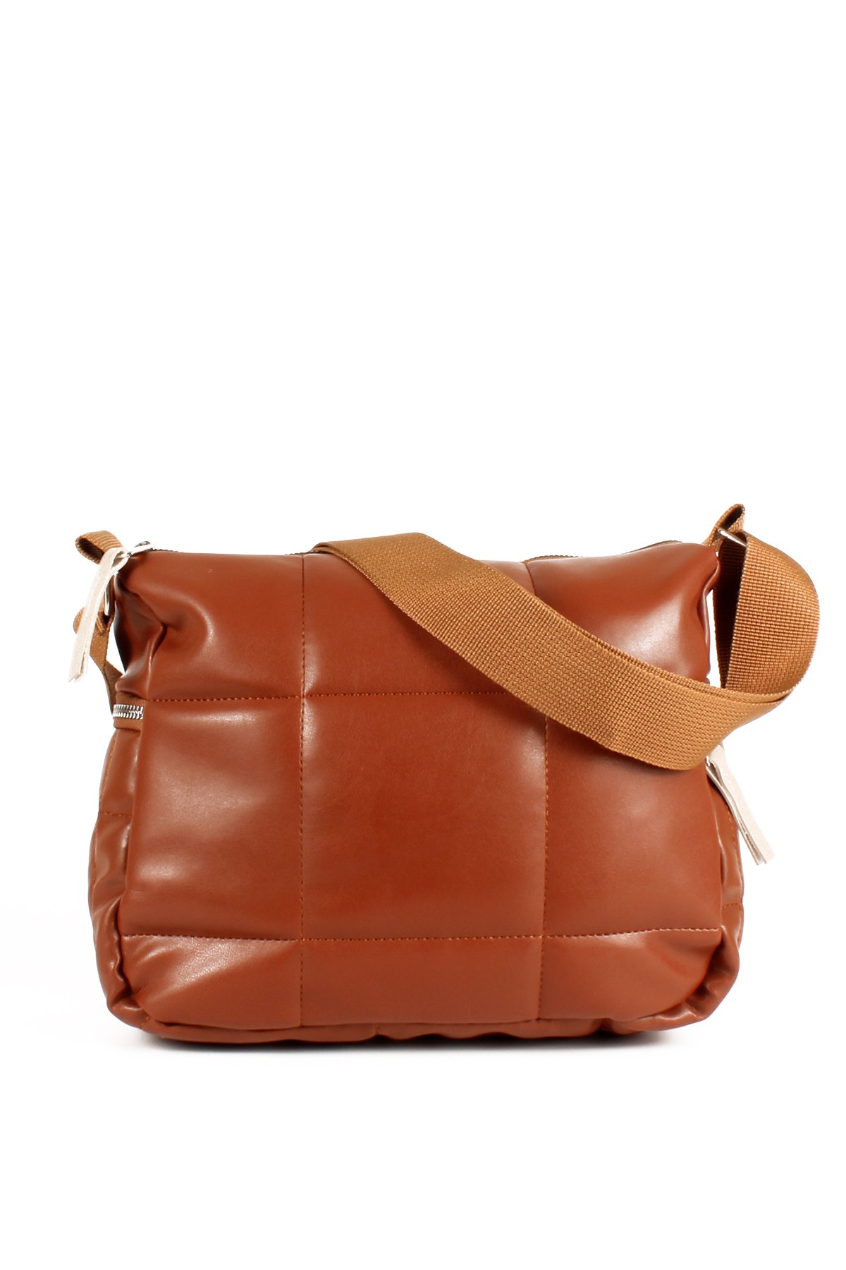 LWE1733-SyhTalhaLuwwe Bag'sKadın Kolon Askılı Yan Cepli Kapitoneli Nakışlı Orta Boy Omuz Çantası (1733)