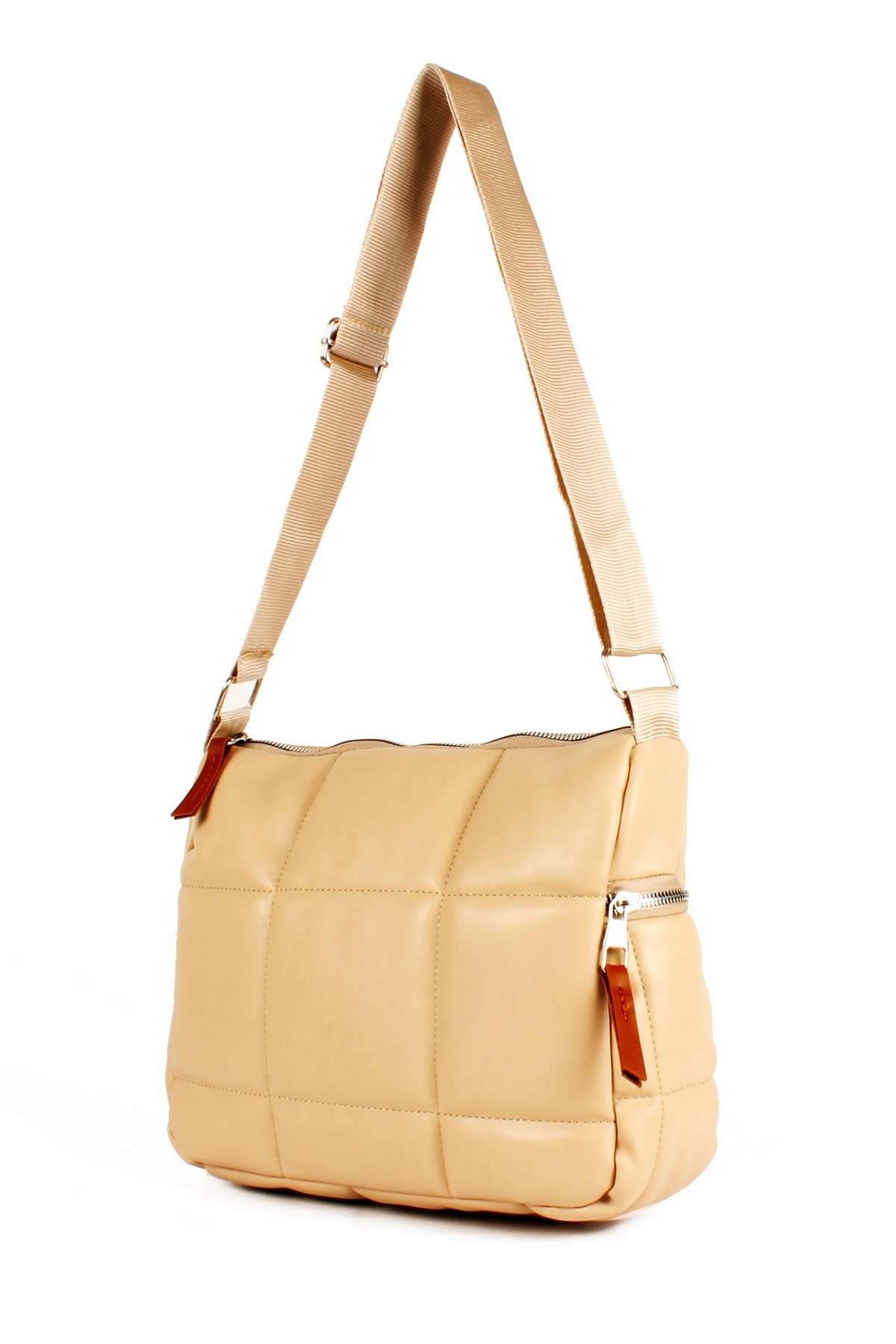 LWE1733-SyhTalhaLuwwe Bag'sKadın Kolon Askılı Yan Cepli Kapitoneli Nakışlı Orta Boy Omuz Çantası (1733)