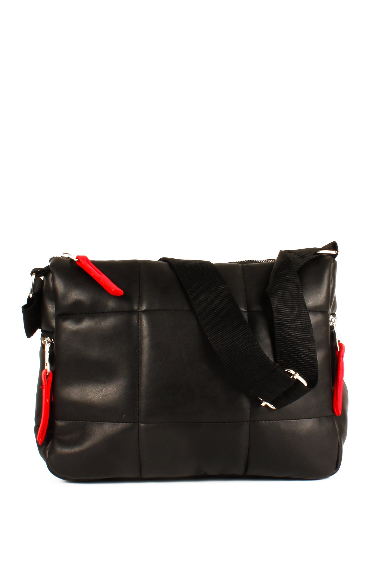 LWE1733-SyhTalhaLuwwe Bag'sKadın Kolon Askılı Yan Cepli Kapitoneli Nakışlı Orta Boy Omuz Çantası (1733)