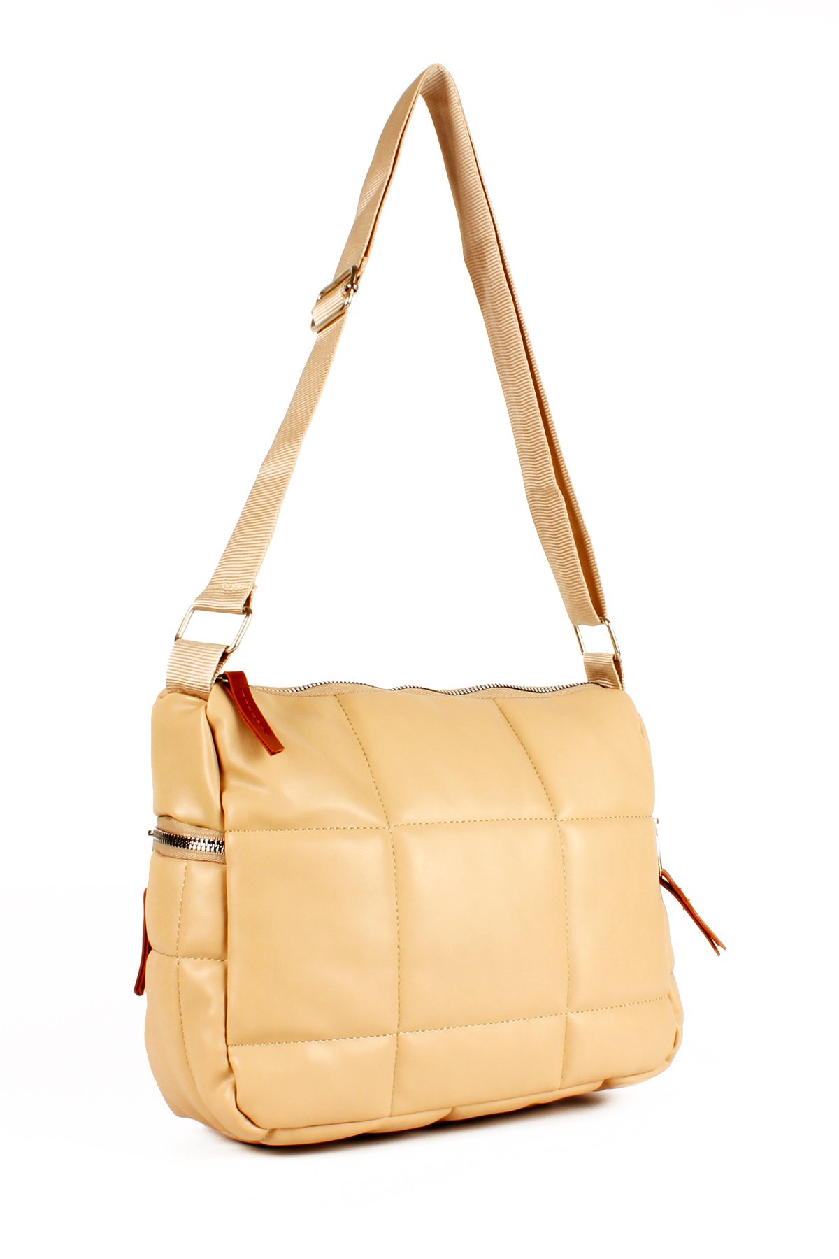 LWE1733-SyhTalhaLuwwe Bag'sKadın Kolon Askılı Yan Cepli Kapitoneli Nakışlı Orta Boy Omuz Çantası (1733)