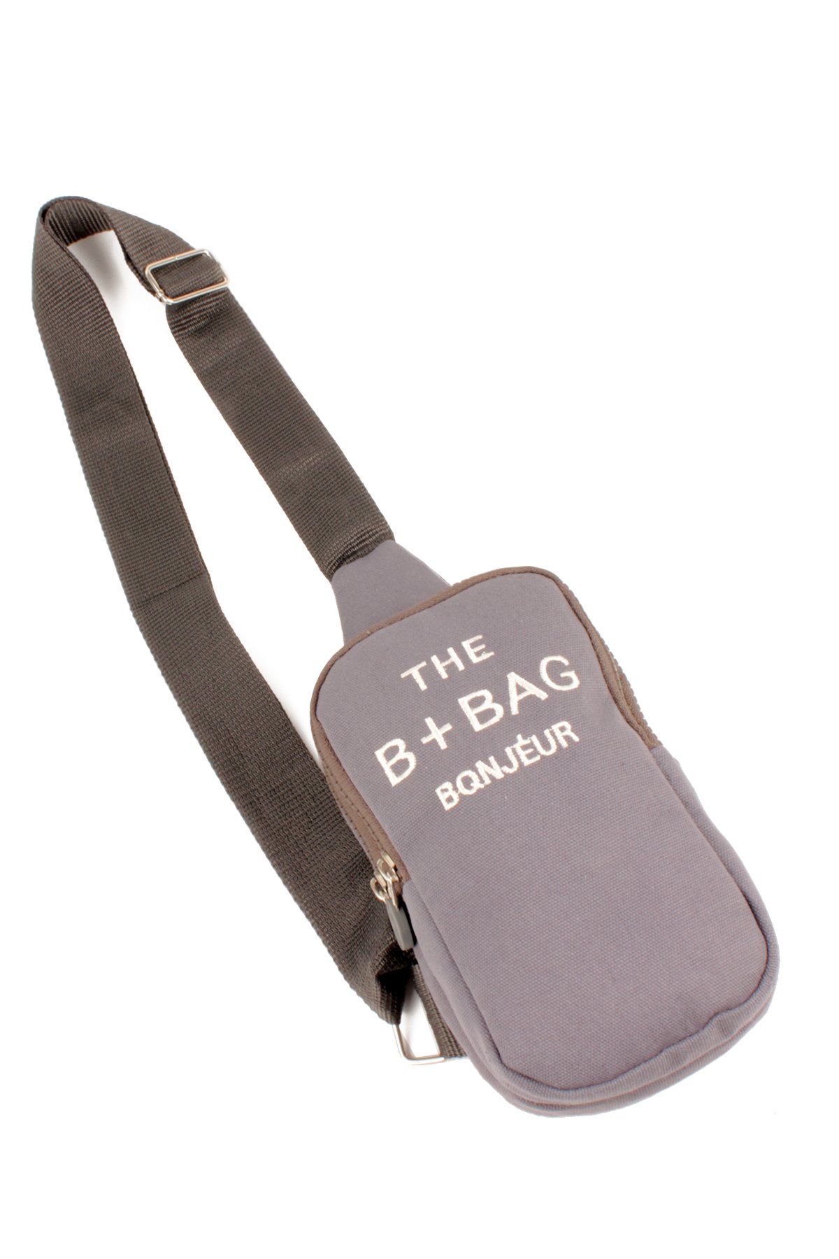 LWE20769-SyhTalhaLuwwe Bag'sKadın Krinkıl Kumaş İki Bölmeli Telefonluk Boy Çapraz Kolon Askılı Sırt ve Göğüs Çantası (20769)