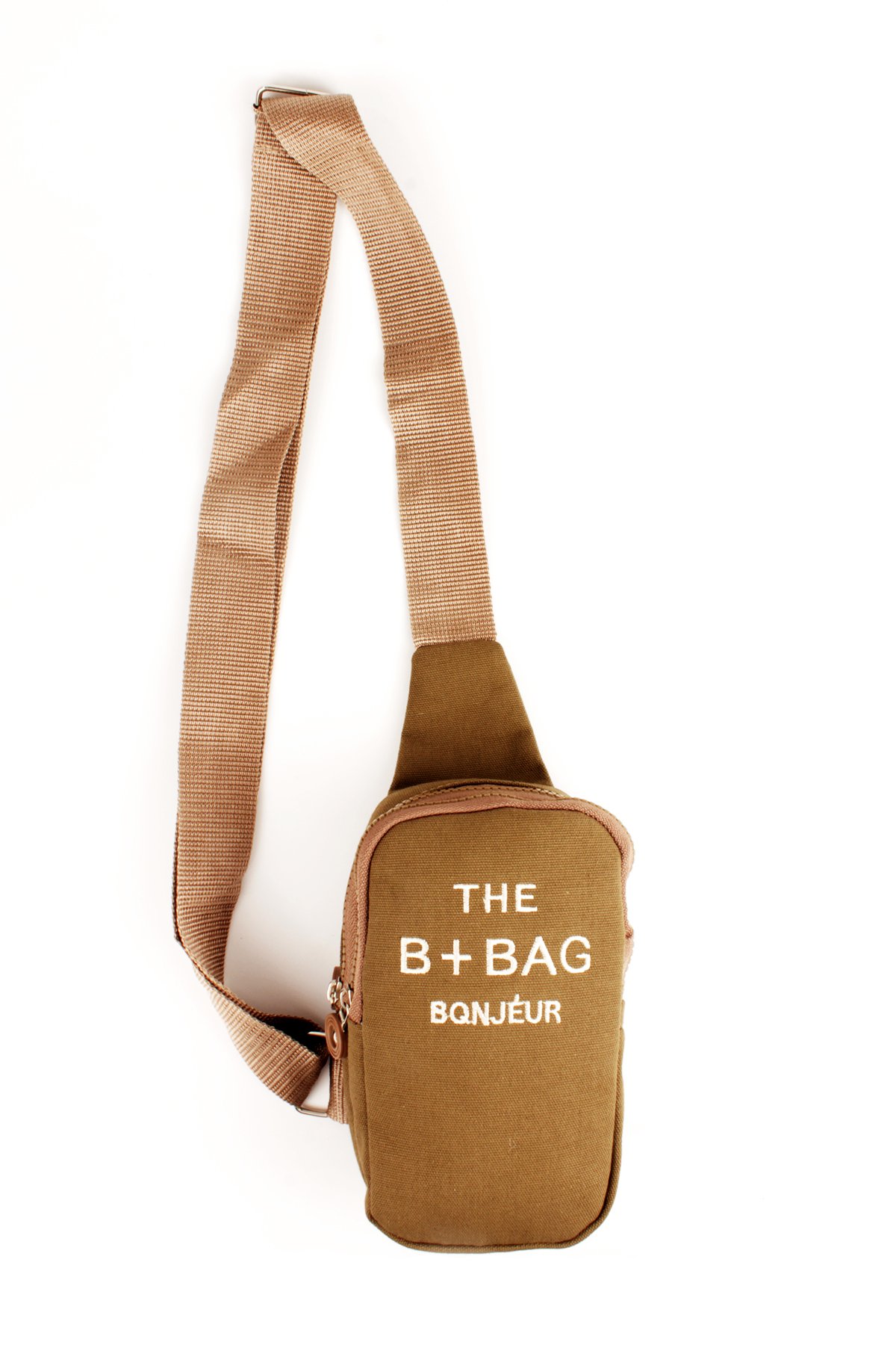 LWE20769-SyhTalhaLuwwe Bag'sKadın Krinkıl Kumaş İki Bölmeli Telefonluk Boy Çapraz Kolon Askılı Sırt ve Göğüs Çantası (20769)