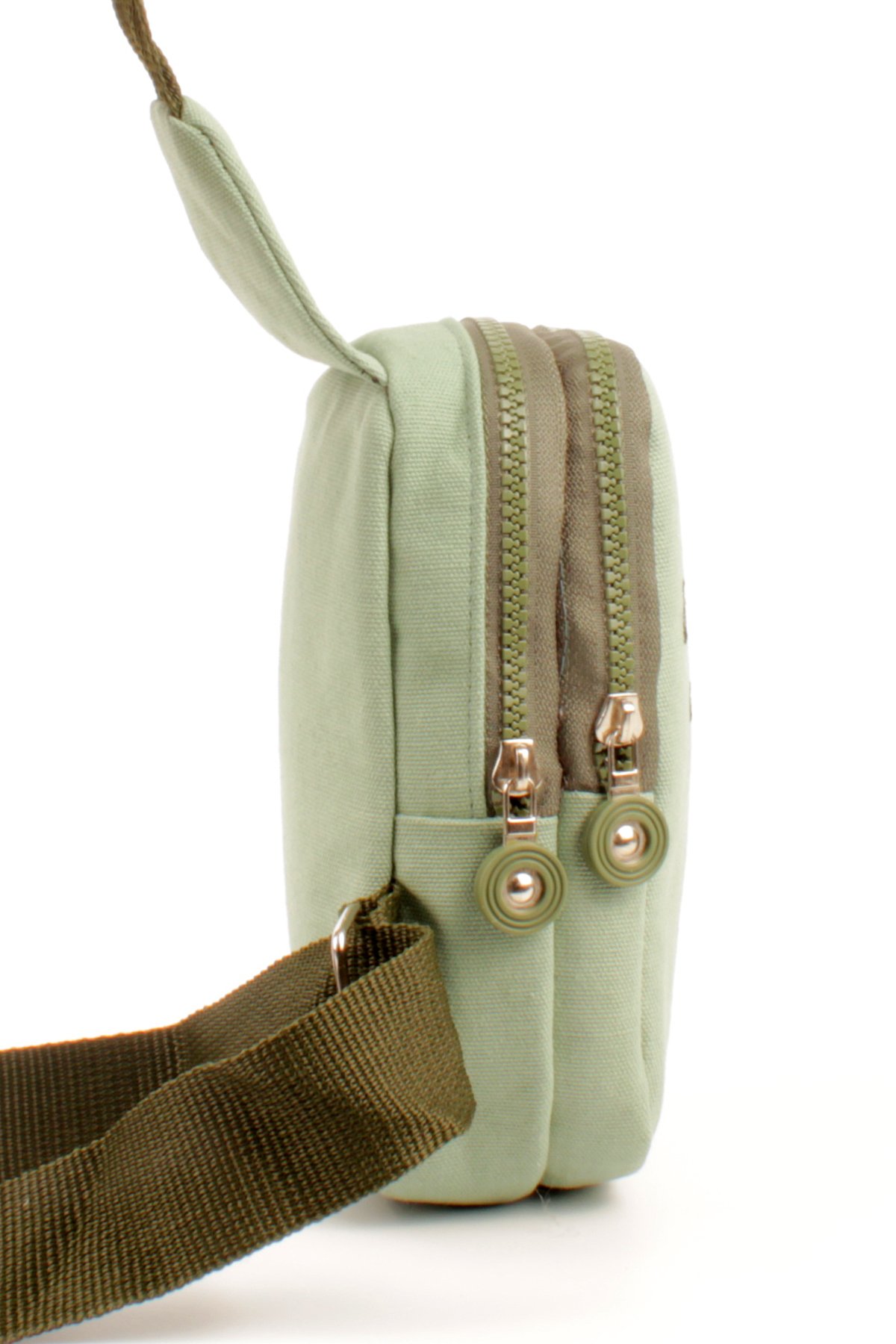 LWE20769-SyhTalhaLuwwe Bag'sKadın Krinkıl Kumaş İki Bölmeli Telefonluk Boy Çapraz Kolon Askılı Sırt ve Göğüs Çantası (20769)