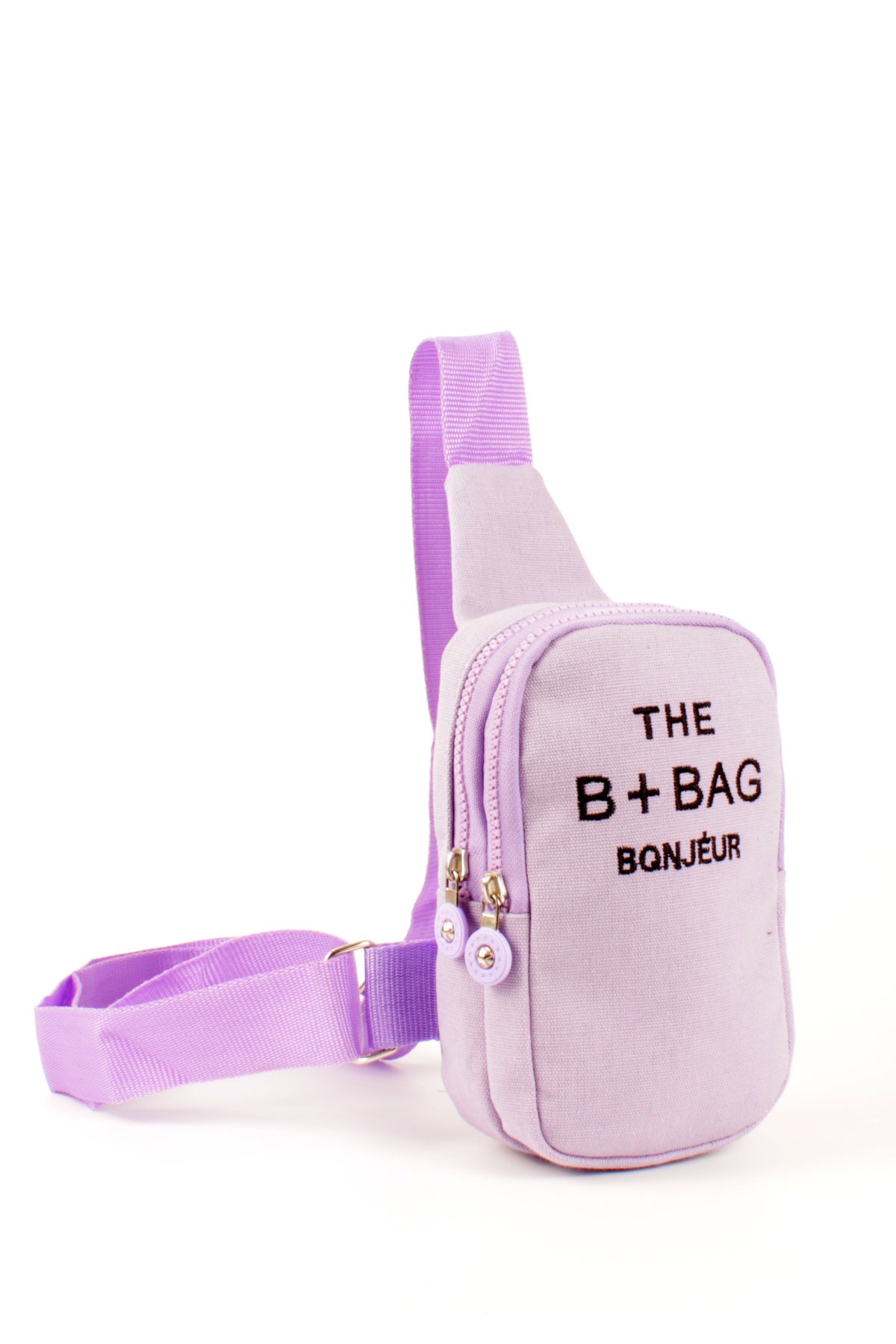 LWE20769-SyhTalhaLuwwe Bag'sKadın Krinkıl Kumaş İki Bölmeli Telefonluk Boy Çapraz Kolon Askılı Sırt ve Göğüs Çantası (20769)