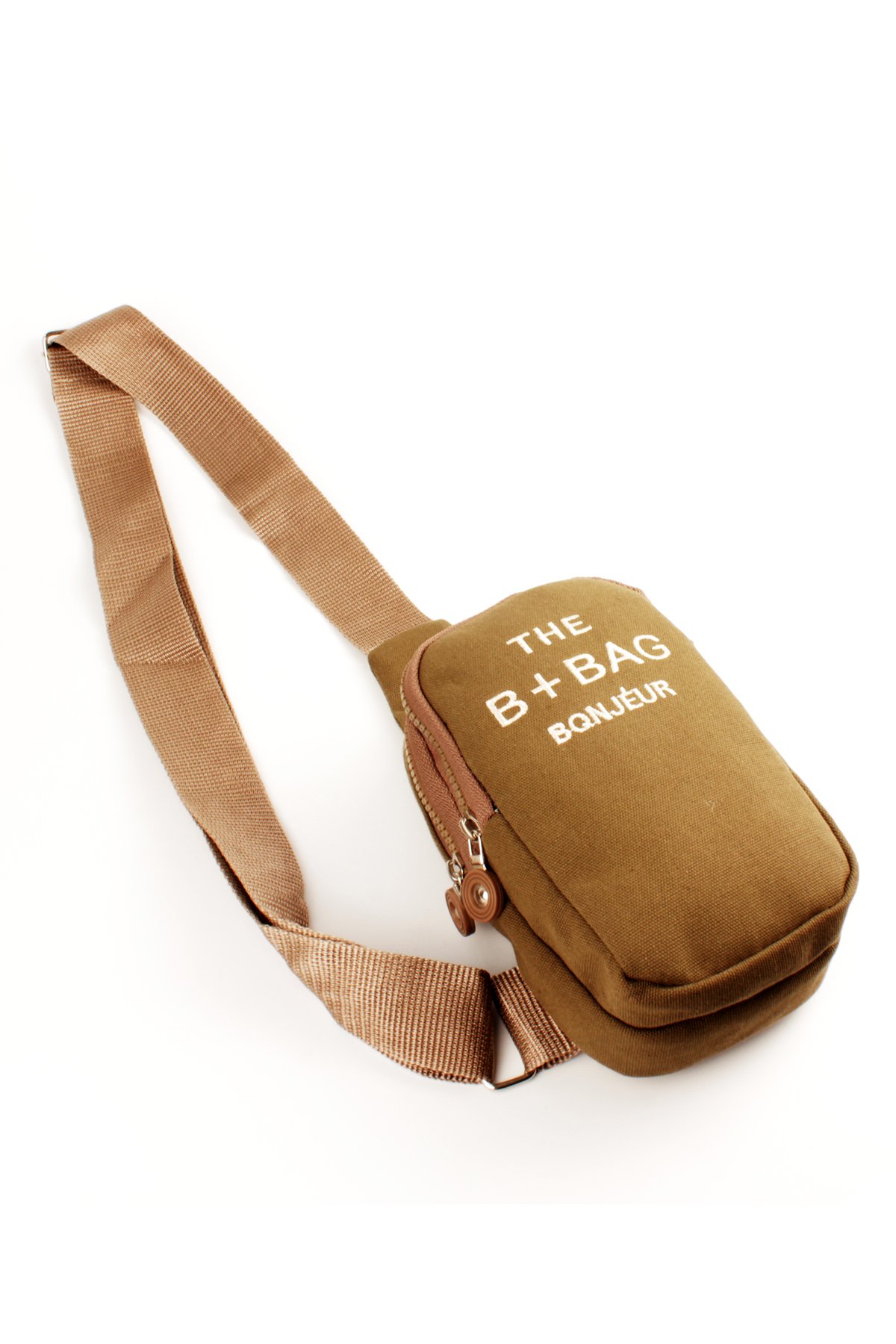 LWE20769-SyhTalhaLuwwe Bag'sKadın Krinkıl Kumaş İki Bölmeli Telefonluk Boy Çapraz Kolon Askılı Sırt ve Göğüs Çantası (20769)