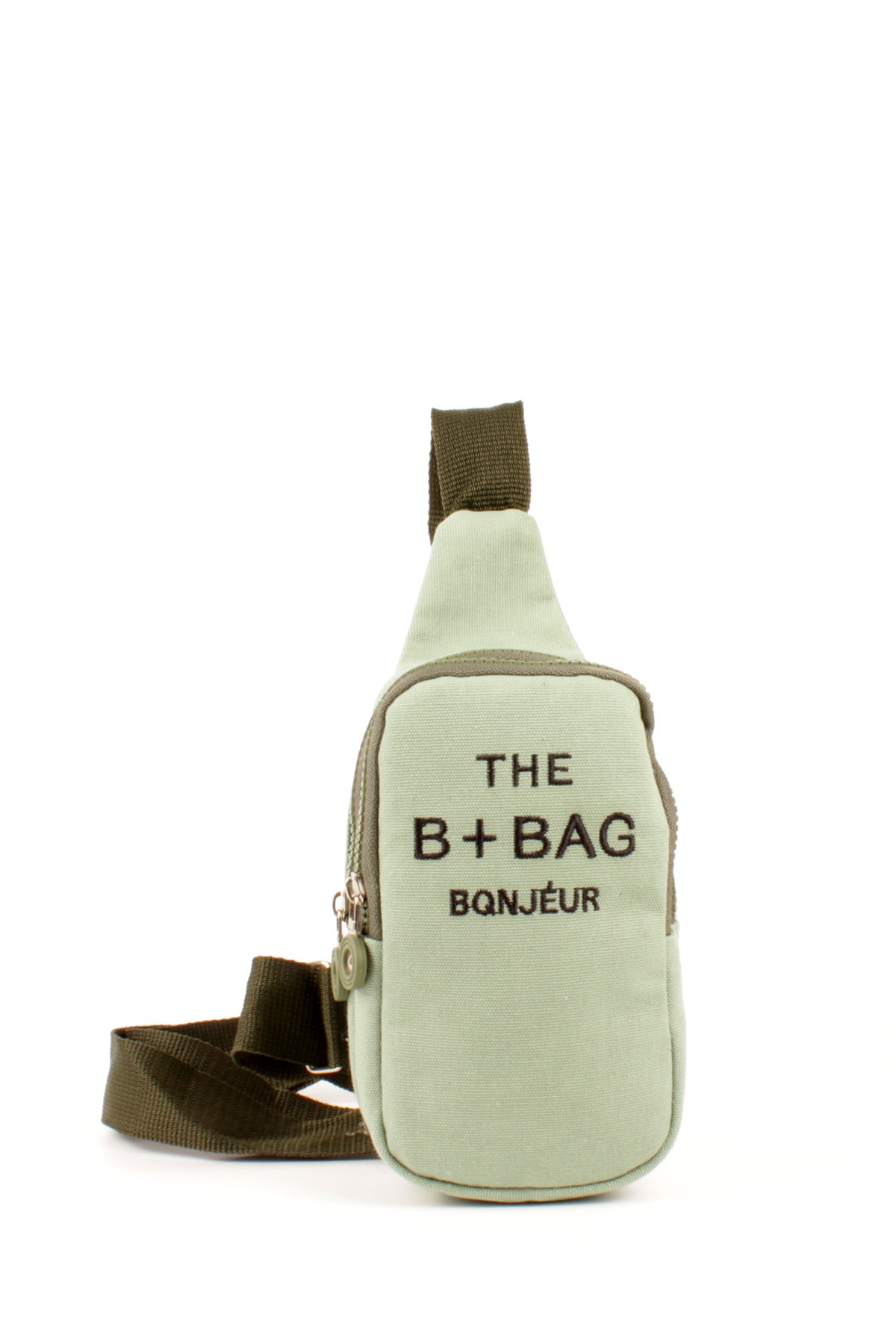 LWE20769-SyhTalhaLuwwe Bag'sKadın Krinkıl Kumaş İki Bölmeli Telefonluk Boy Çapraz Kolon Askılı Sırt ve Göğüs Çantası (20769)