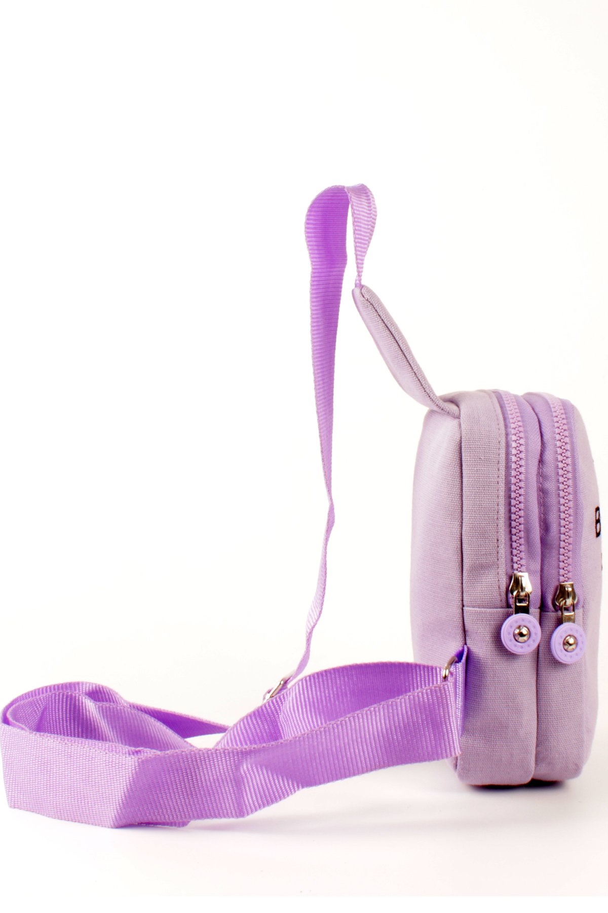 LWE20769-SyhTalhaLuwwe Bag'sKadın Krinkıl Kumaş İki Bölmeli Telefonluk Boy Çapraz Kolon Askılı Sırt ve Göğüs Çantası (20769)