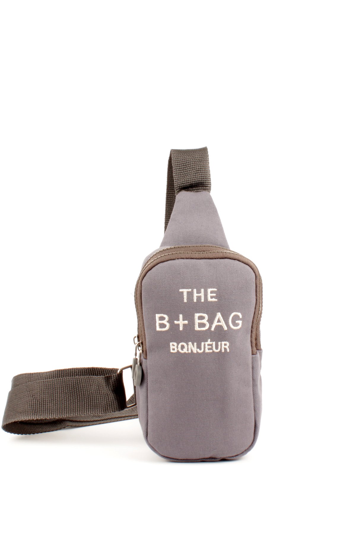 LWE20769-SyhTalhaLuwwe Bag'sKadın Krinkıl Kumaş İki Bölmeli Telefonluk Boy Çapraz Kolon Askılı Sırt ve Göğüs Çantası (20769)