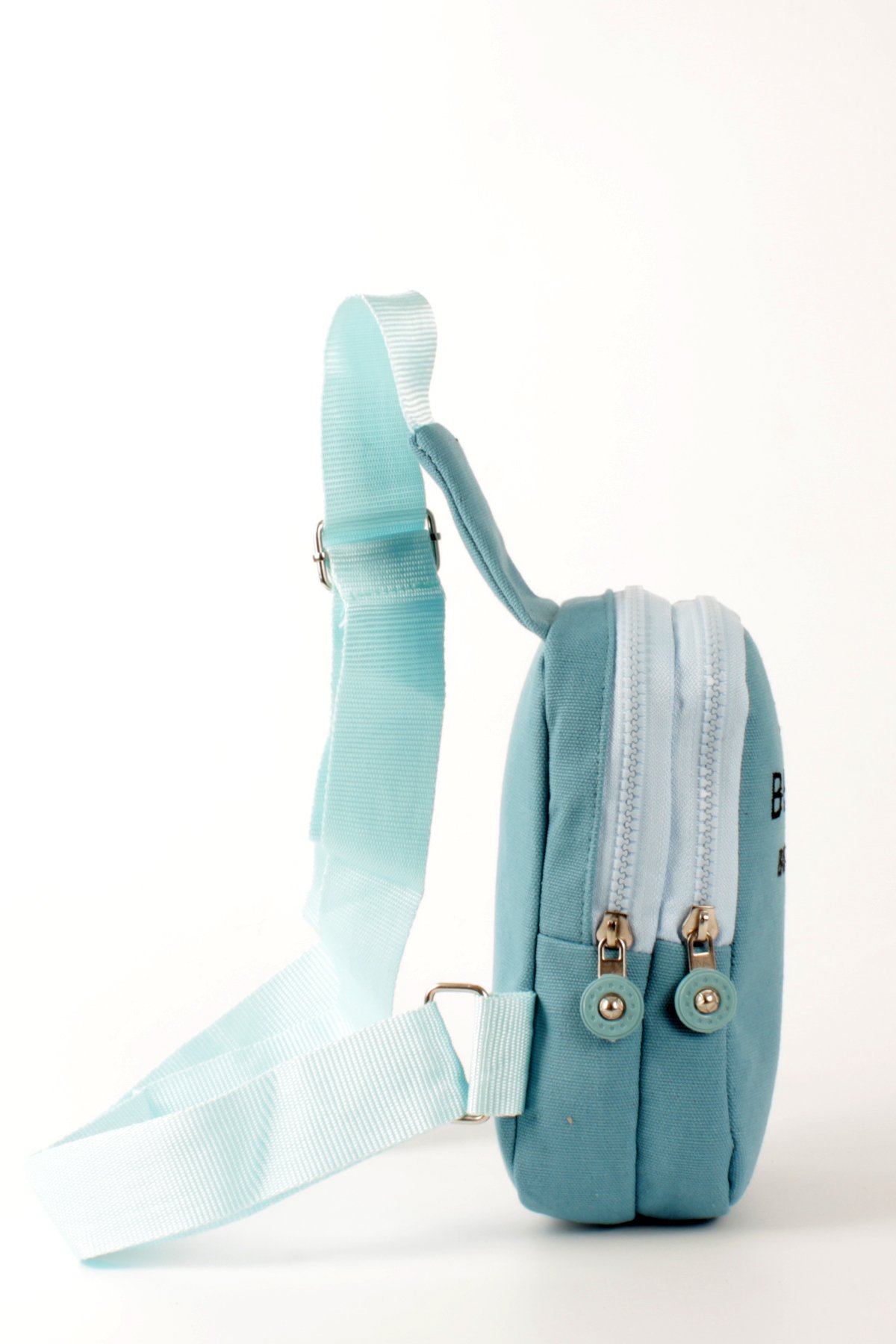 LWE20769-SyhTalhaLuwwe Bag'sKadın Krinkıl Kumaş İki Bölmeli Telefonluk Boy Çapraz Kolon Askılı Sırt ve Göğüs Çantası (20769)