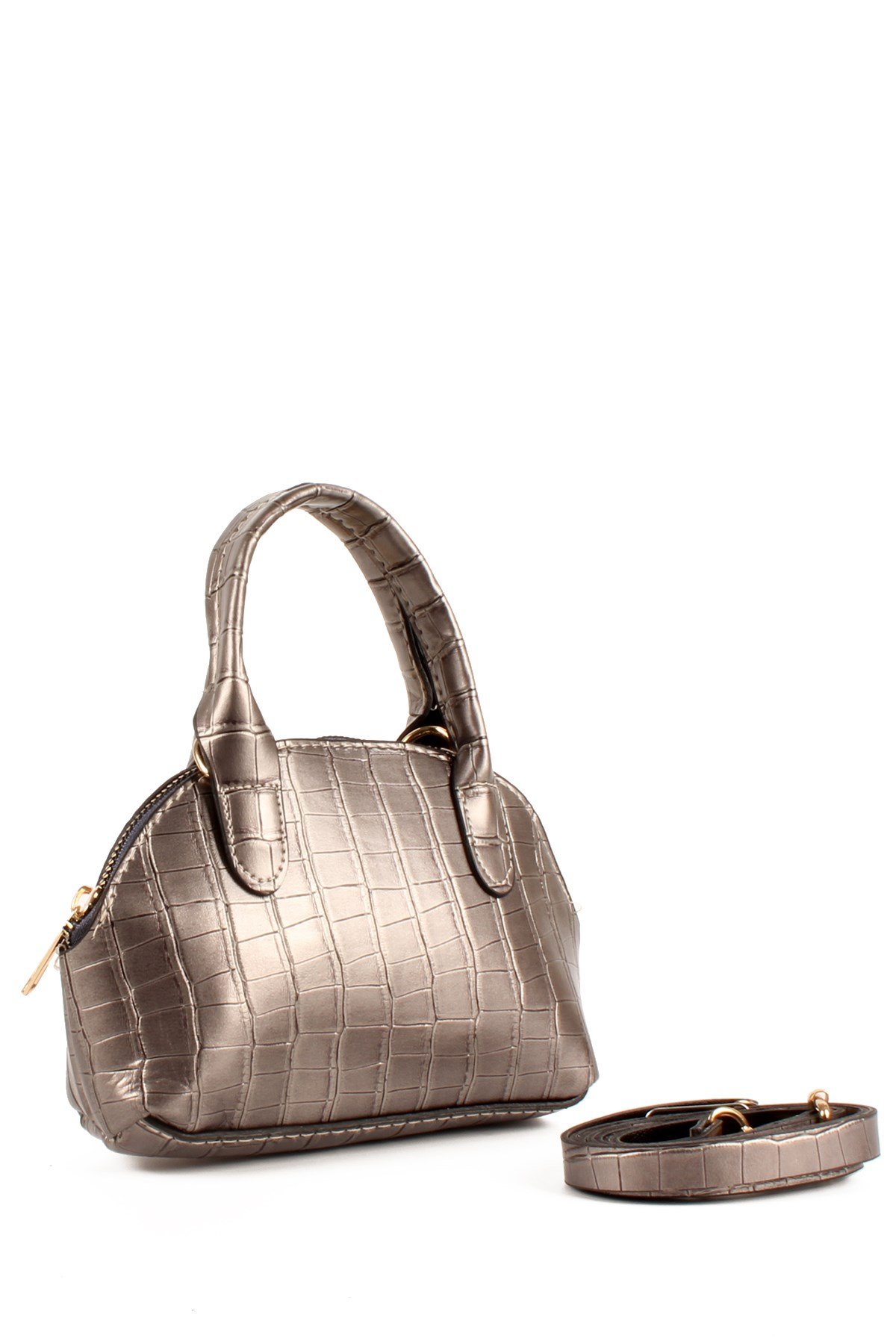 LWE20695-SyhTalhaLuwwe Bag'sKadın Kroko Deri Görünümlü Uzun Askılı El ve Omuz Çantası (20695)