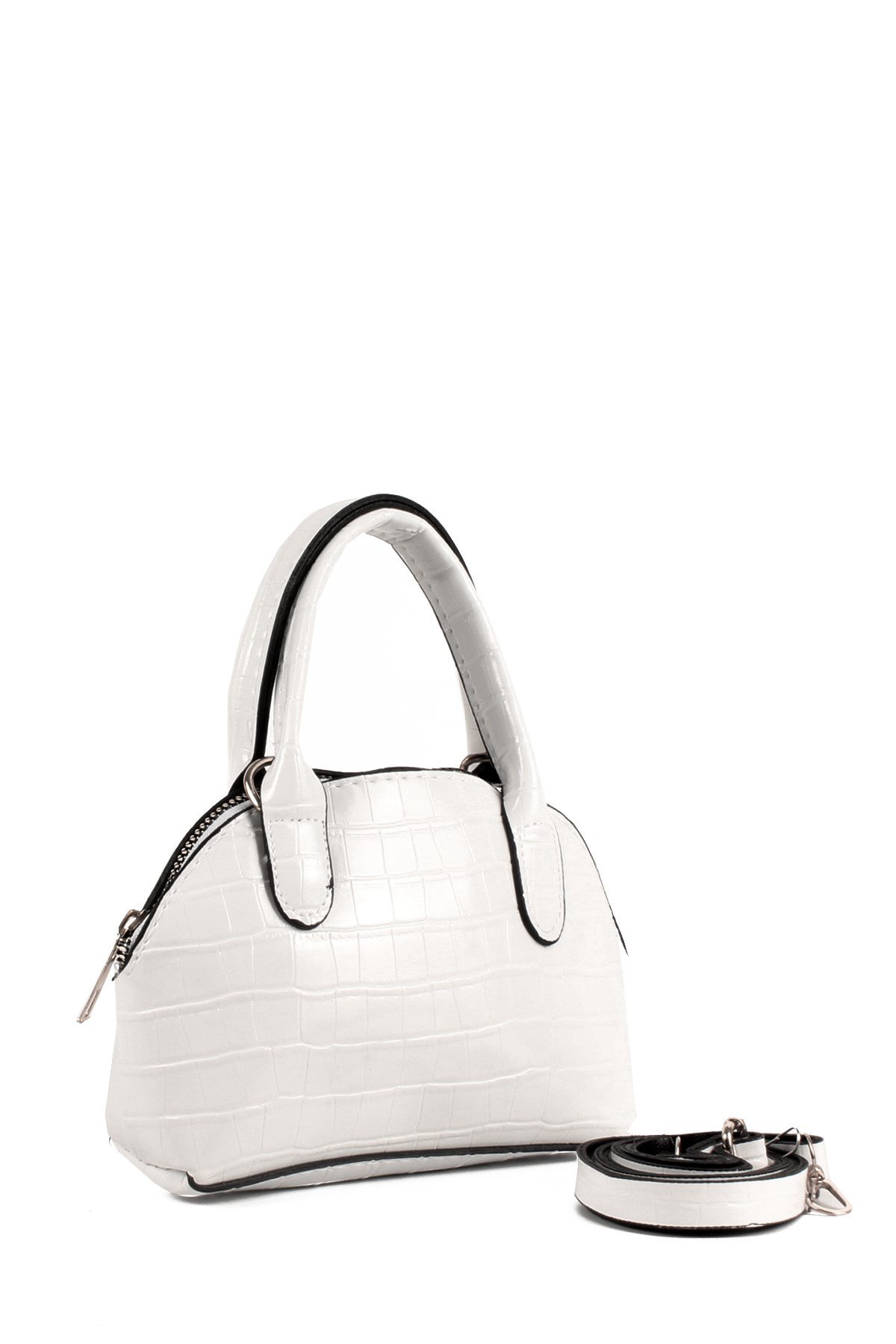 LWE20695-SyhTalhaLuwwe Bag'sKadın Kroko Deri Görünümlü Uzun Askılı El ve Omuz Çantası (20695)