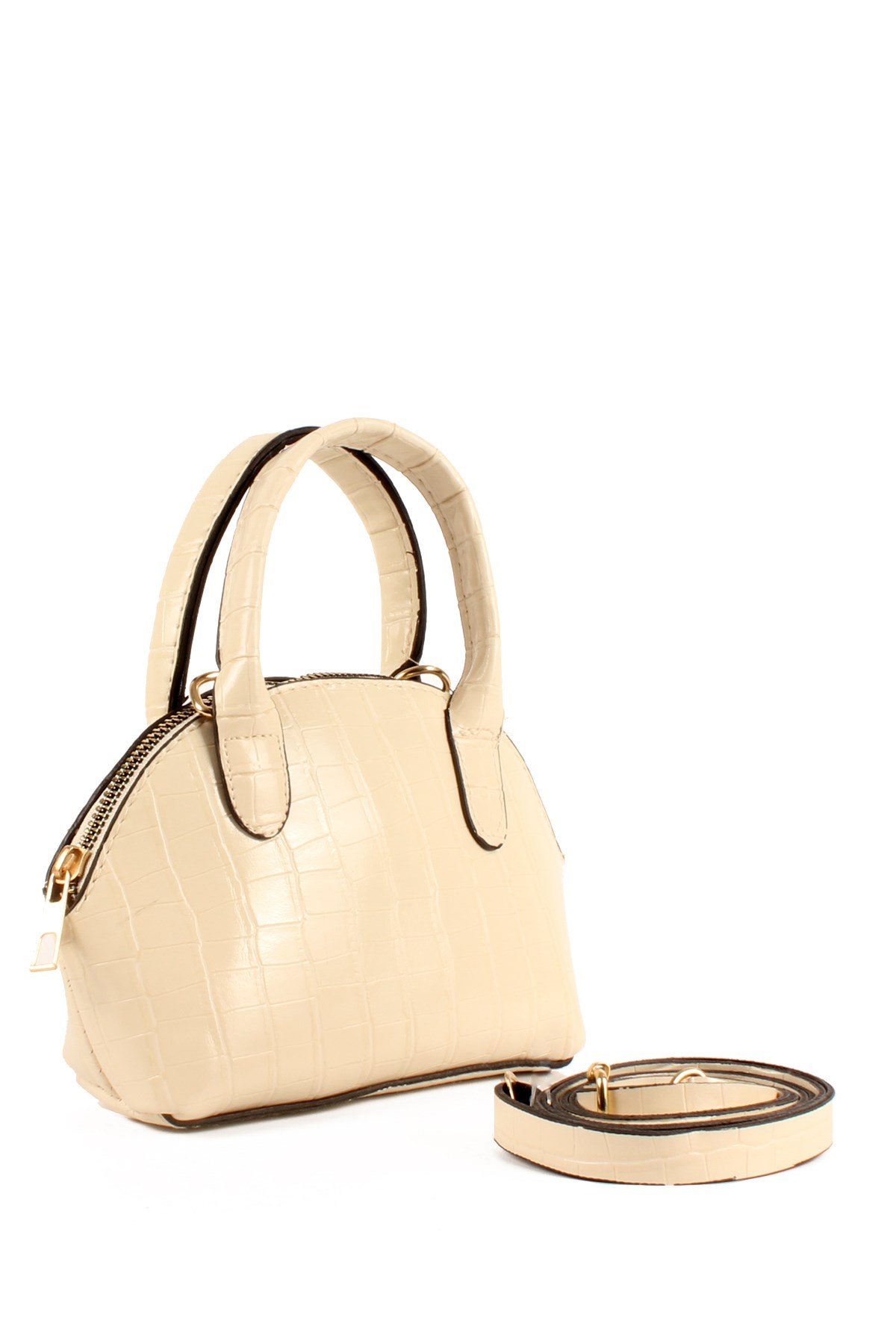 LWE20695-SyhTalhaLuwwe Bag'sKadın Kroko Deri Görünümlü Uzun Askılı El ve Omuz Çantası (20695)