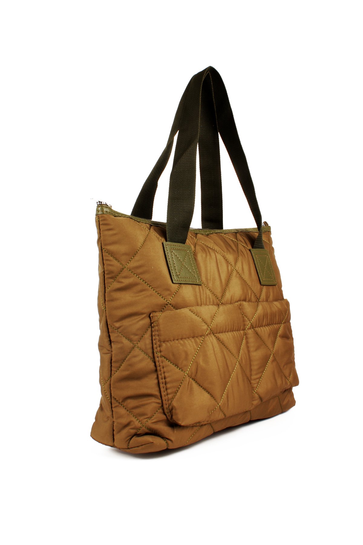 LWE10783-SyhTalhaLuwwe Bag'sKadın Maxi Boy Paraşüt Kumaş Ön Bölmeli Shopper Tarz Kol Ve Omuz Çantası (10783)