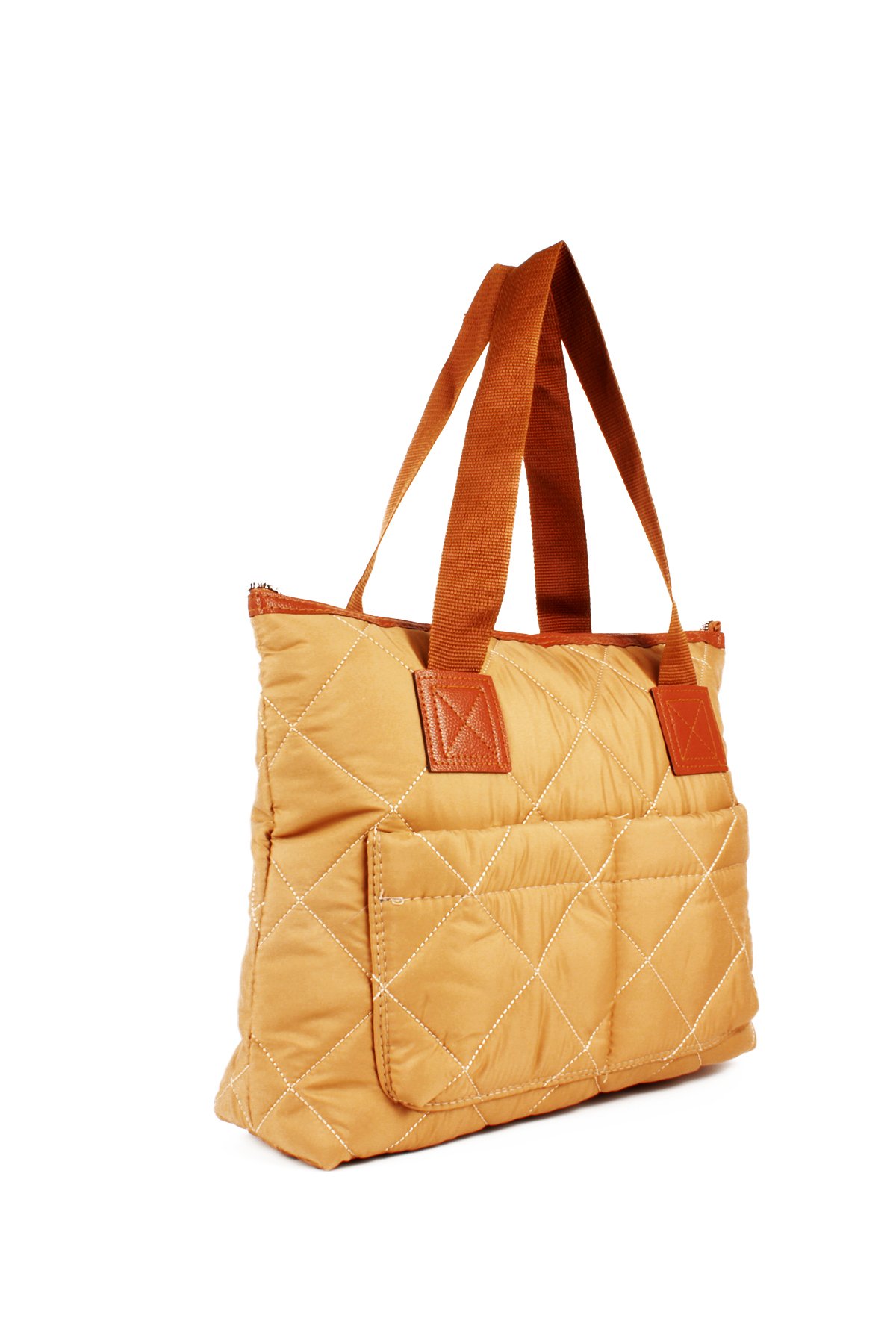 LWE10783-SyhTalhaLuwwe Bag'sKadın Maxi Boy Paraşüt Kumaş Ön Bölmeli Shopper Tarz Kol Ve Omuz Çantası (10783)