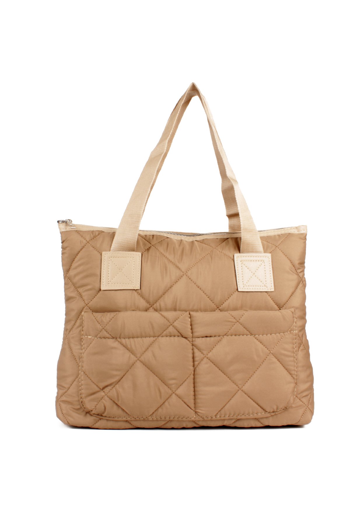 LWE10783-SyhTalhaLuwwe Bag'sKadın Maxi Boy Paraşüt Kumaş Ön Bölmeli Shopper Tarz Kol Ve Omuz Çantası (10783)