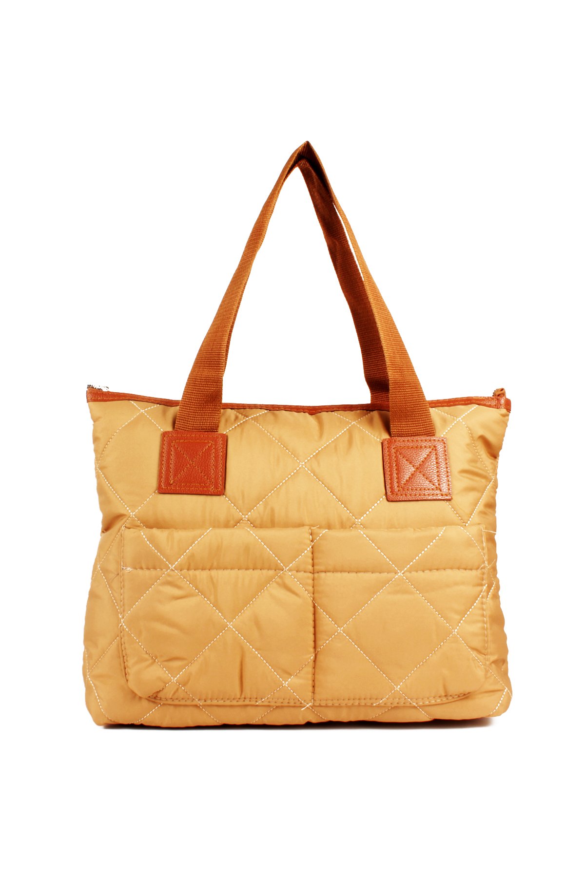 LWE10783-SyhTalhaLuwwe Bag'sKadın Maxi Boy Paraşüt Kumaş Ön Bölmeli Shopper Tarz Kol Ve Omuz Çantası (10783)