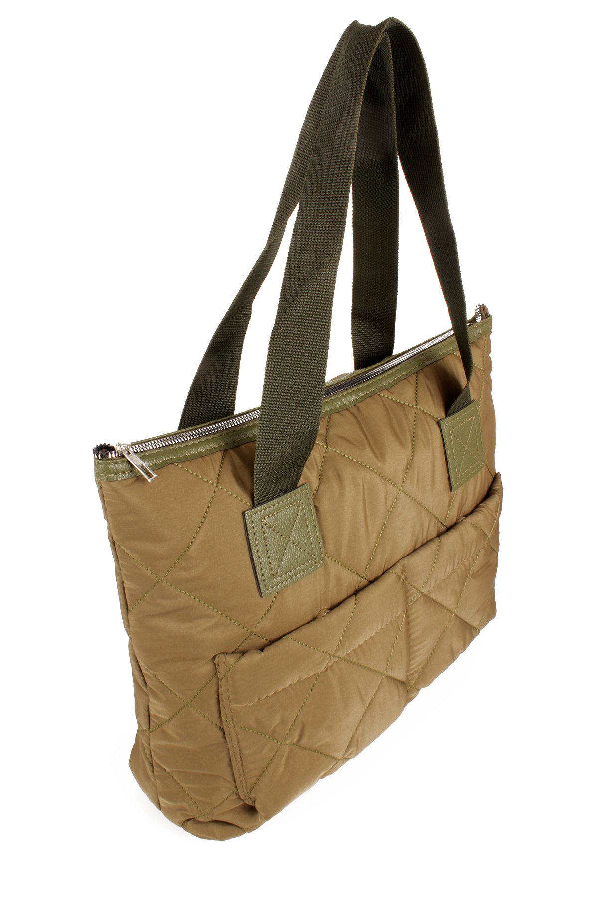 LWE10783-SyhTalhaLuwwe Bag'sKadın Maxi Boy Paraşüt Kumaş Ön Bölmeli Shopper Tarz Kol Ve Omuz Çantası (10783)