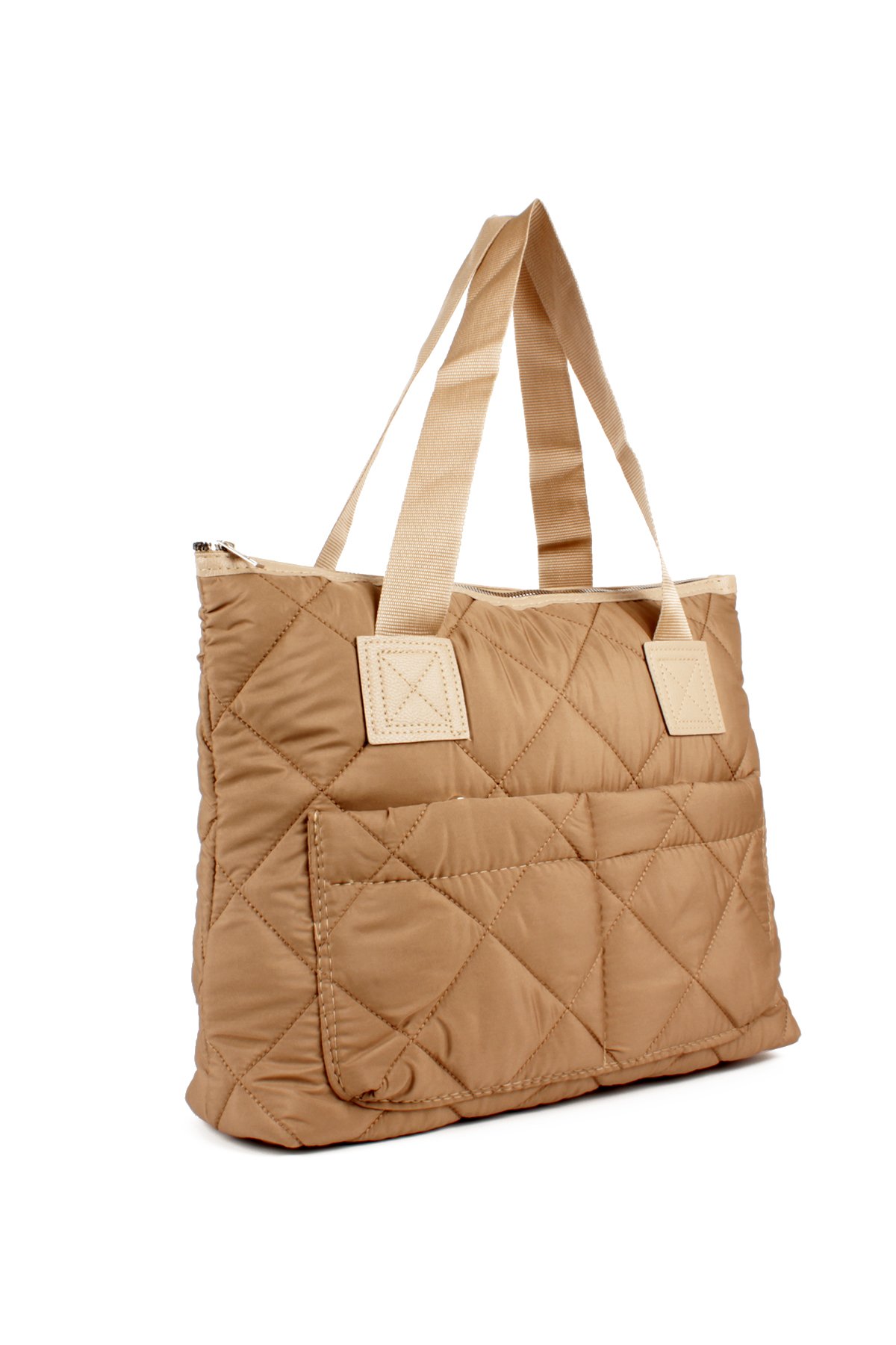 LWE10783-SyhTalhaLuwwe Bag'sKadın Maxi Boy Paraşüt Kumaş Ön Bölmeli Shopper Tarz Kol Ve Omuz Çantası (10783)