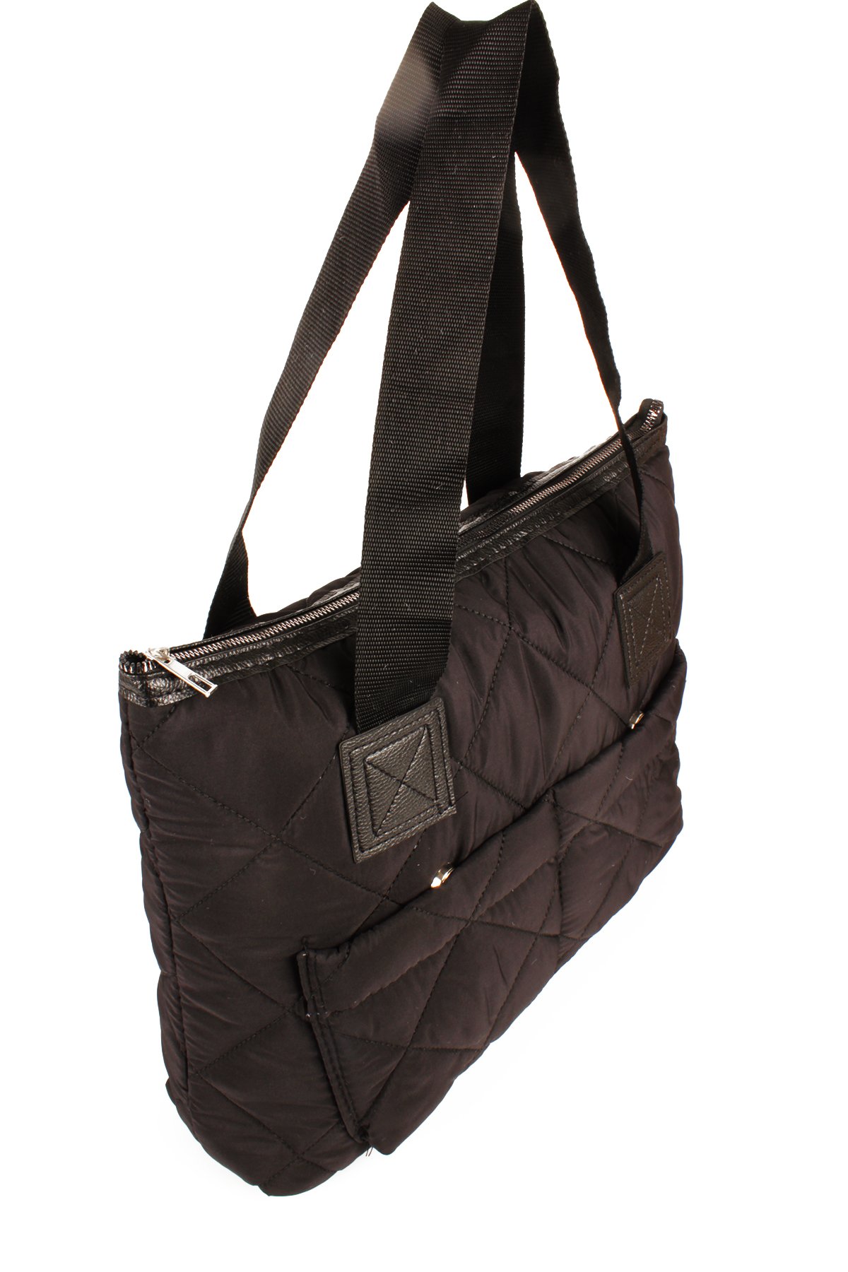 LWE10783-SyhTalhaLuwwe Bag'sKadın Maxi Boy Paraşüt Kumaş Ön Bölmeli Shopper Tarz Kol Ve Omuz Çantası (10783)