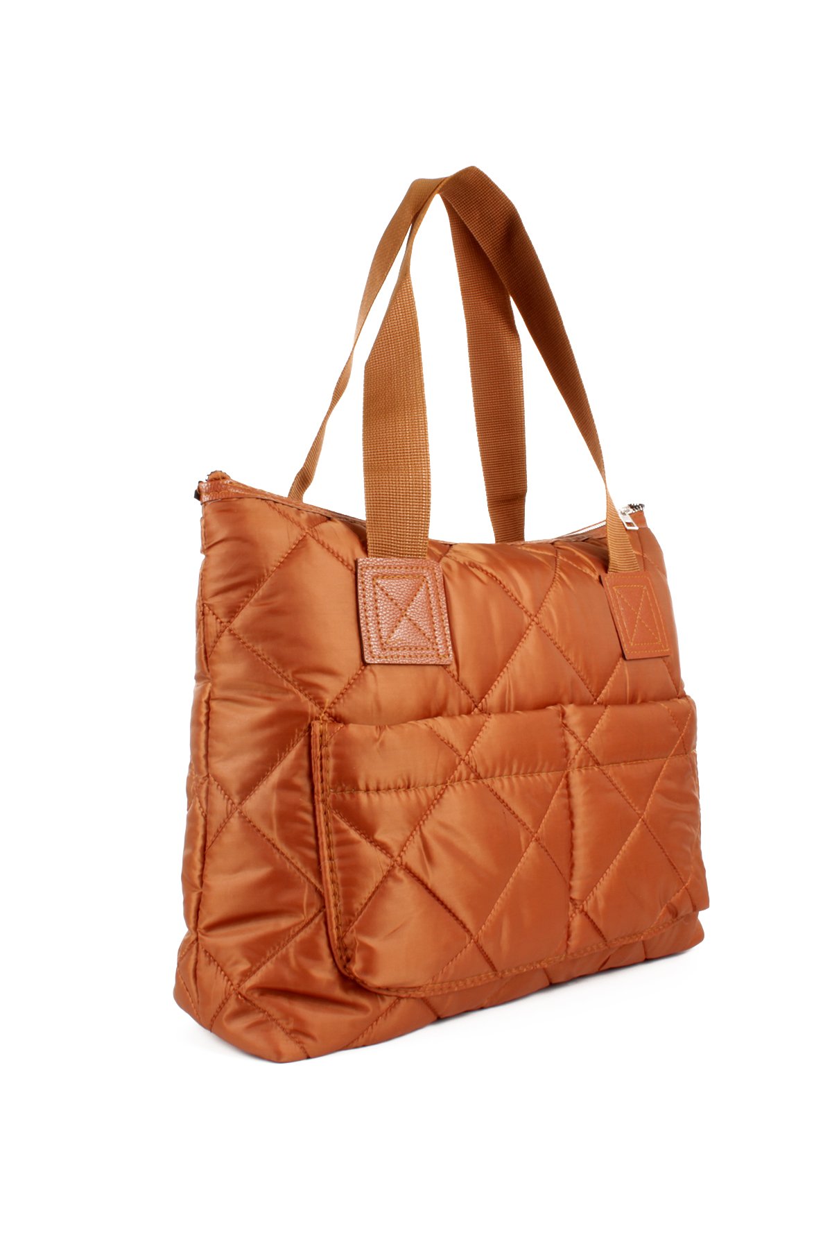 LWE10783-SyhTalhaLuwwe Bag'sKadın Maxi Boy Paraşüt Kumaş Ön Bölmeli Shopper Tarz Kol Ve Omuz Çantası (10783)