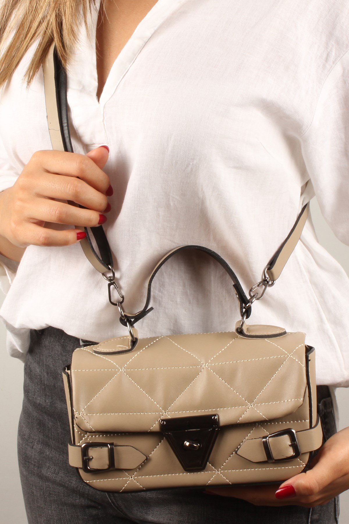 LWE20393-SLuwweLuwwe Bag'sKadın Mini Kapitone El ve Omuz Çantası (20393)