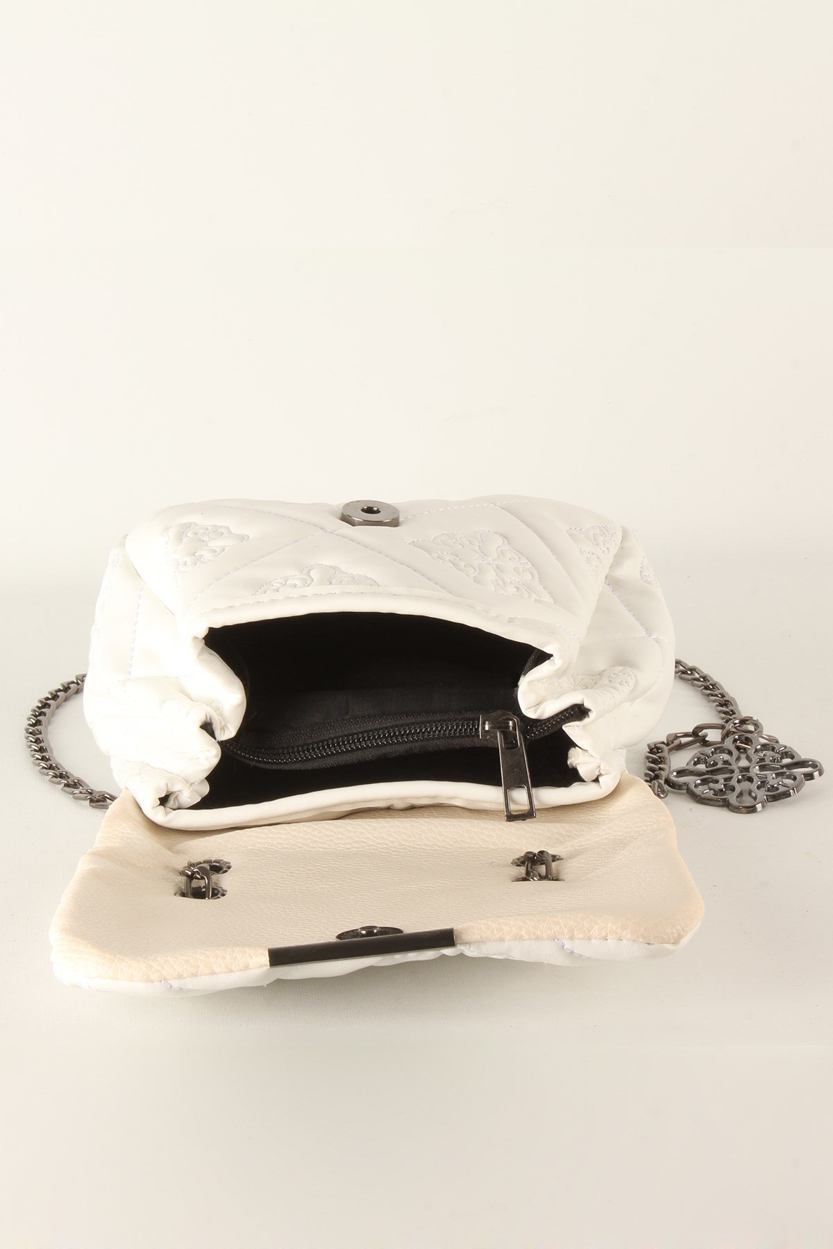 LWE20370-SLuwweLuwwe Bag'sKadın Motif İşlemeli Zincir Askılı Mini Omuz Çantası (20370)