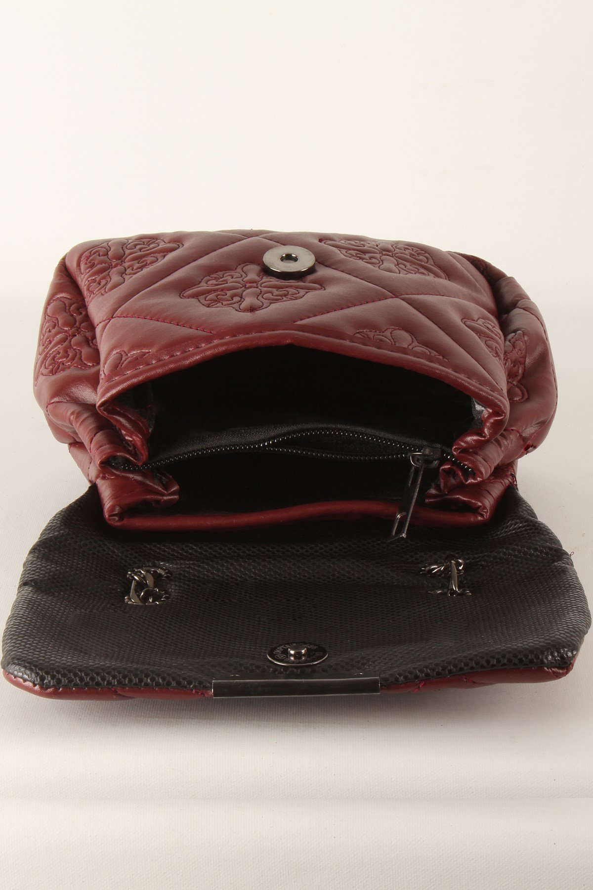 LWE20370-SLuwweLuwwe Bag'sKadın Motif İşlemeli Zincir Askılı Mini Omuz Çantası (20370)