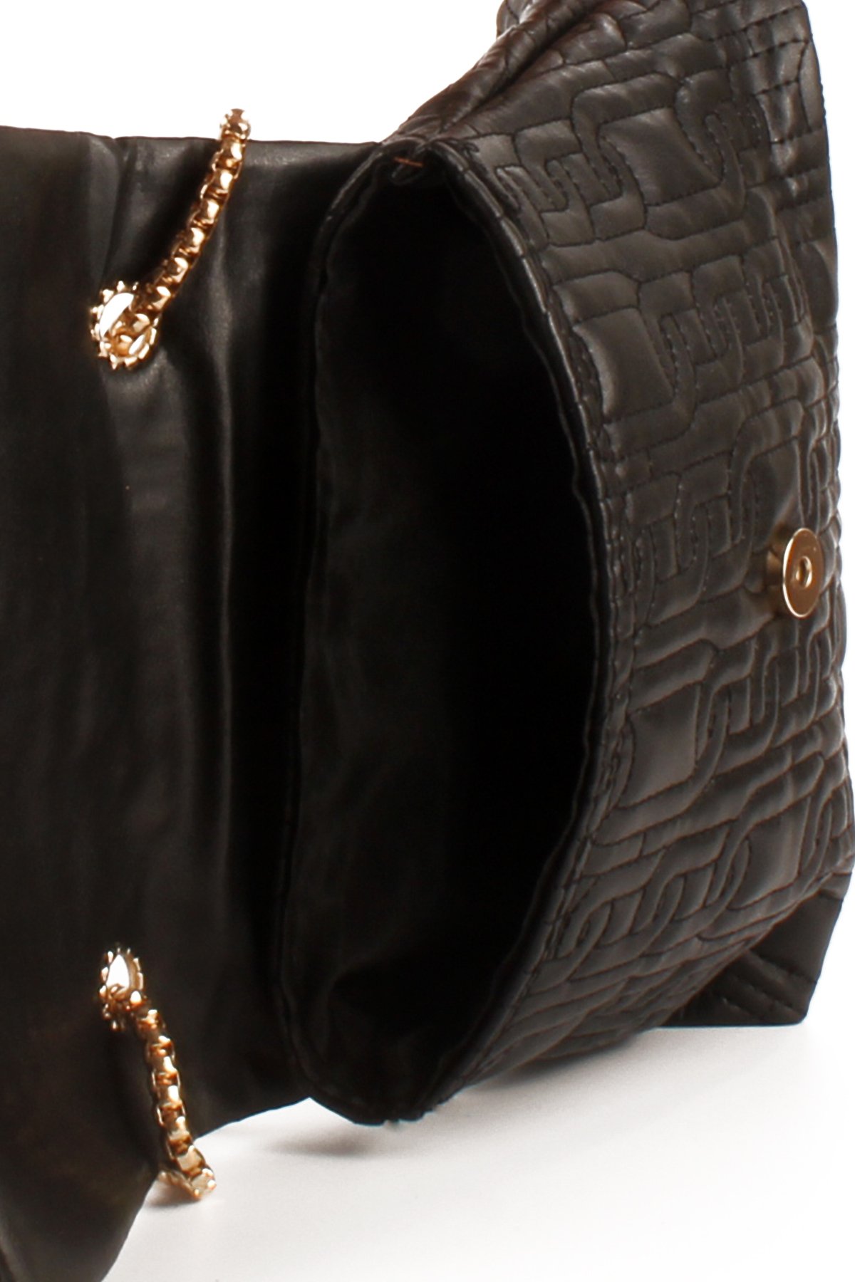 LWE10675-SyhTalhaLuwwe Bag'sKadın Motif Nakışlı Zincir Askılı Broşlu Kapak Omuz Çantası (10675)