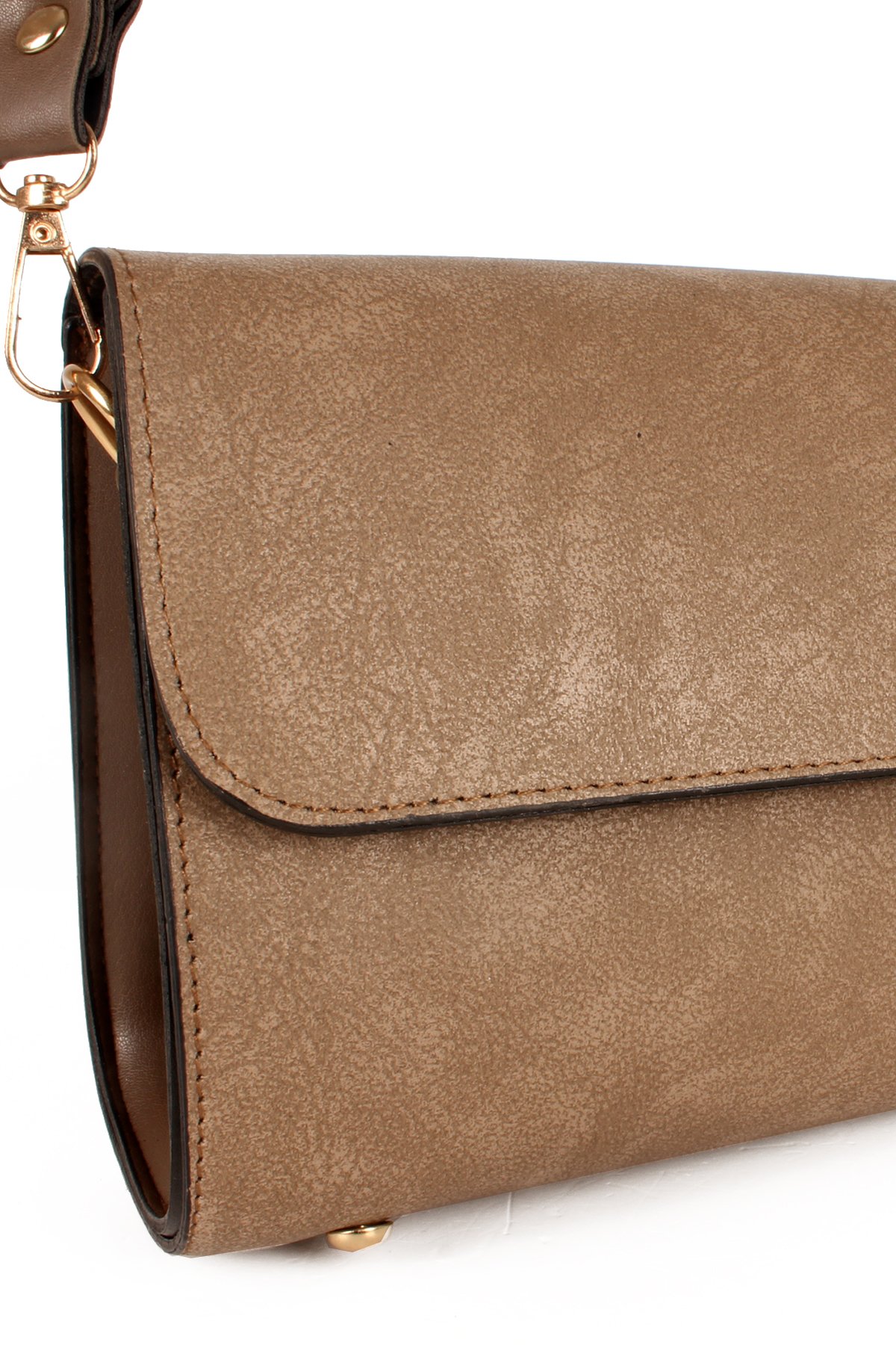 LWE10577-STalhaLuwwe Bag'sKadın Nubuk Dokulu Özel Örgü Askılı Omuz Çantası (10577)