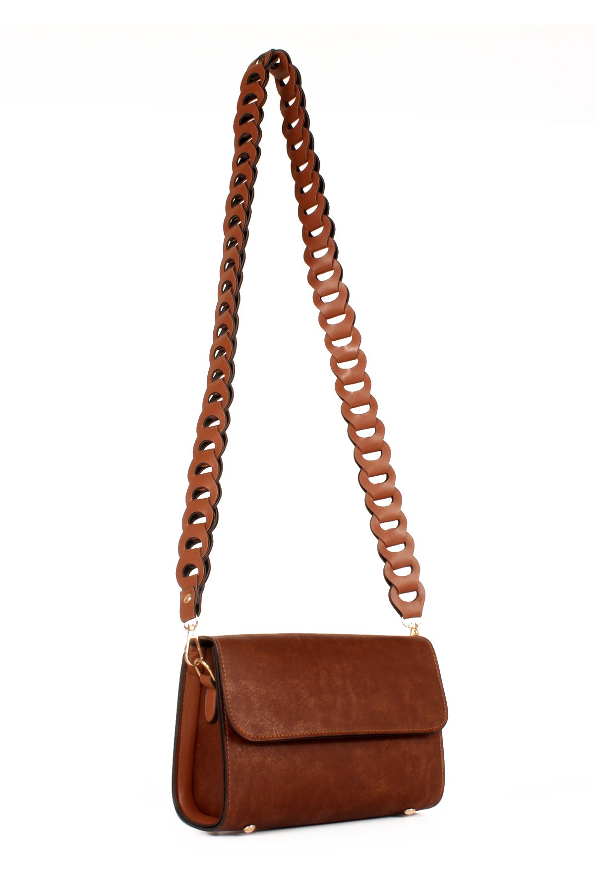 LWE10577-STalhaLuwwe Bag'sKadın Nubuk Dokulu Özel Örgü Askılı Omuz Çantası (10577)