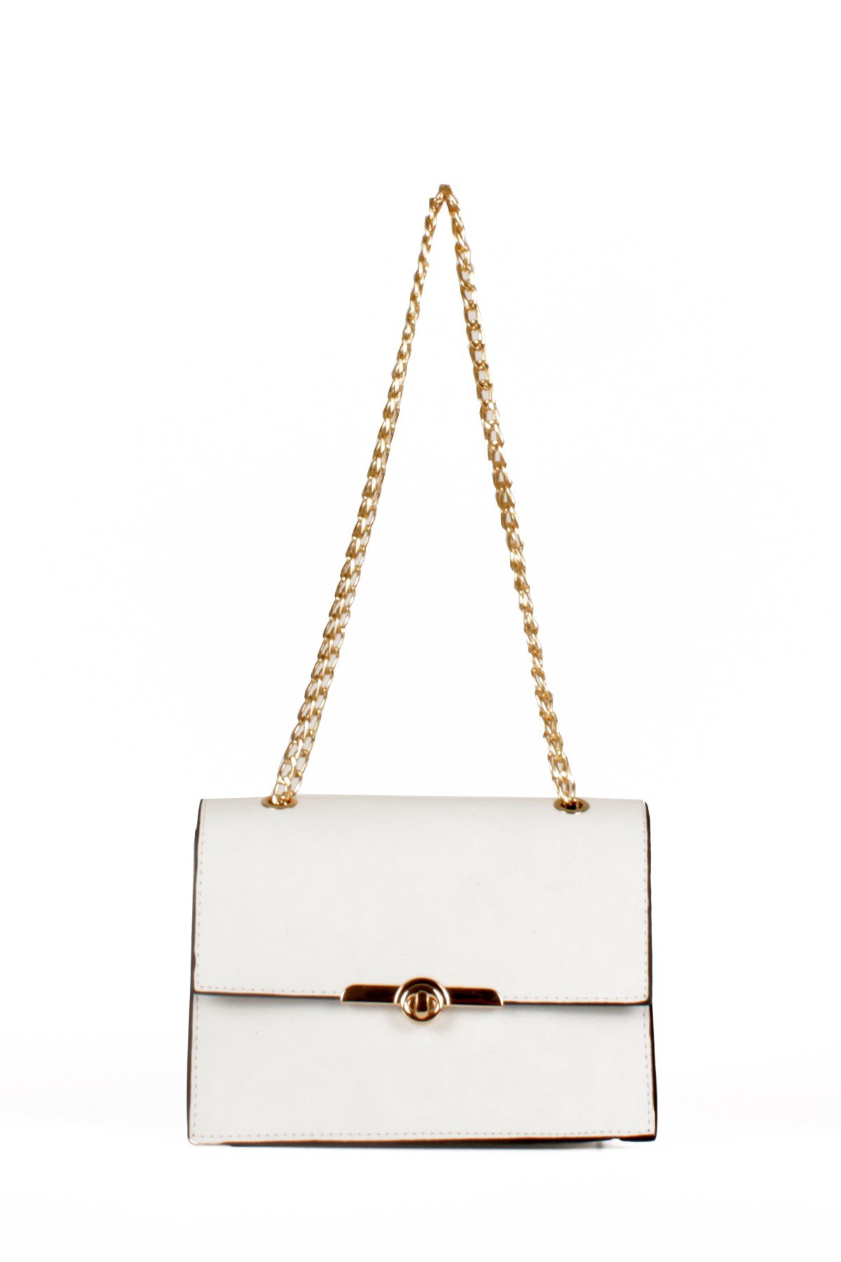 LWE20475-STalhaLuwwe Bag'sKadın Nubuk Görünümlü Midi Boy Zincir Askılı Omuz Çantası (20475)