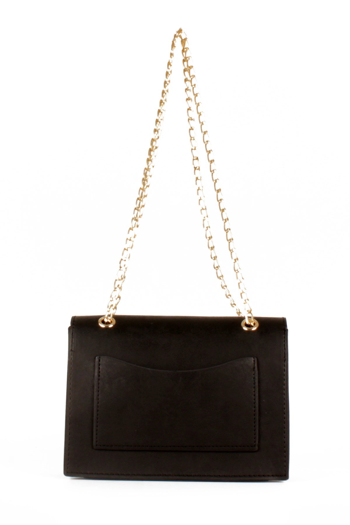 LWE20475-STalhaLuwwe Bag'sKadın Nubuk Görünümlü Midi Boy Zincir Askılı Omuz Çantası (20475)