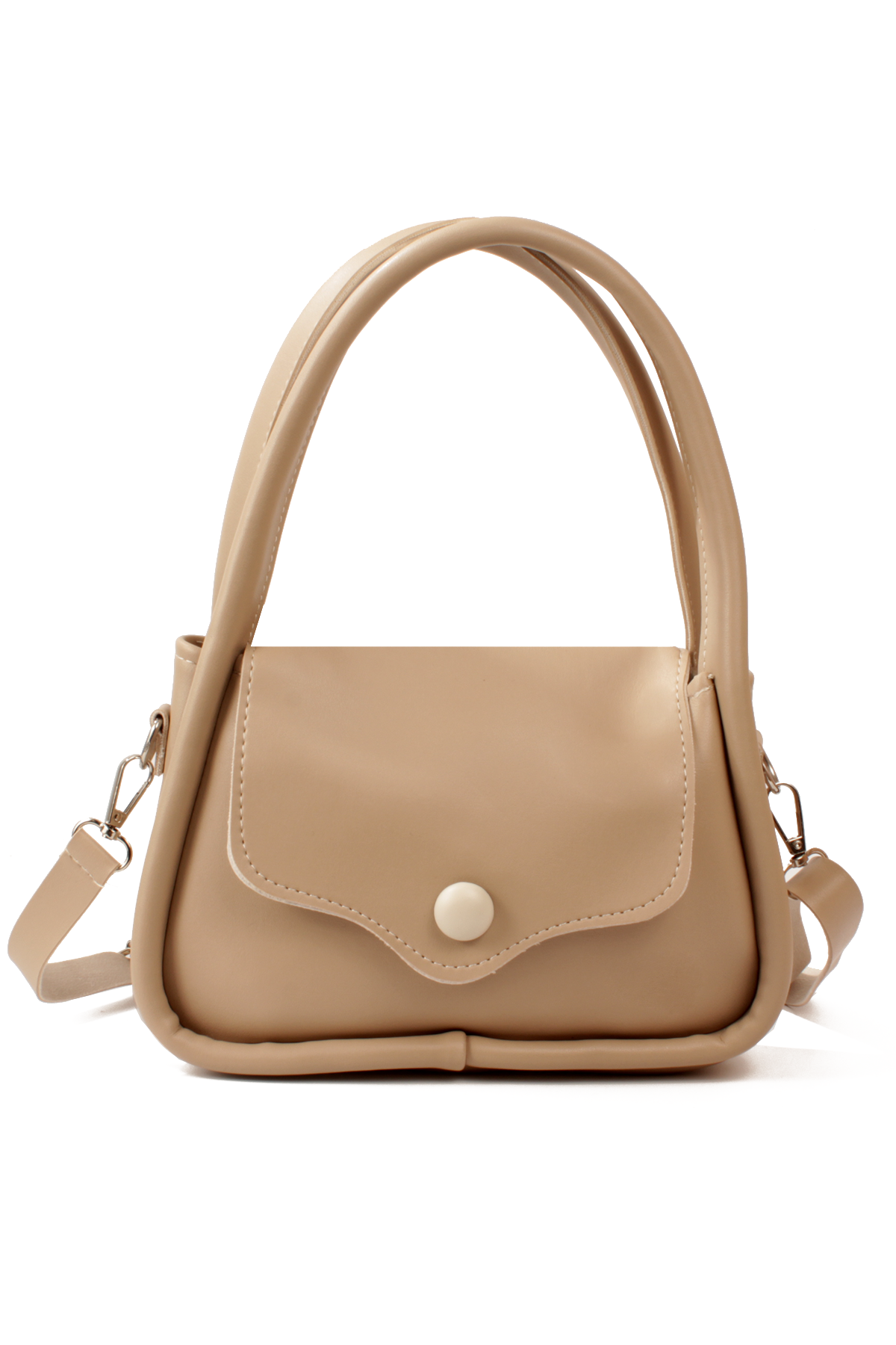 LWE10802-SyhTalhaLuwwe Bag'sKadın Omuz Askılı Kapaklı Kapama Yazı Detaylı El Ve Omuz Çantası (10802)