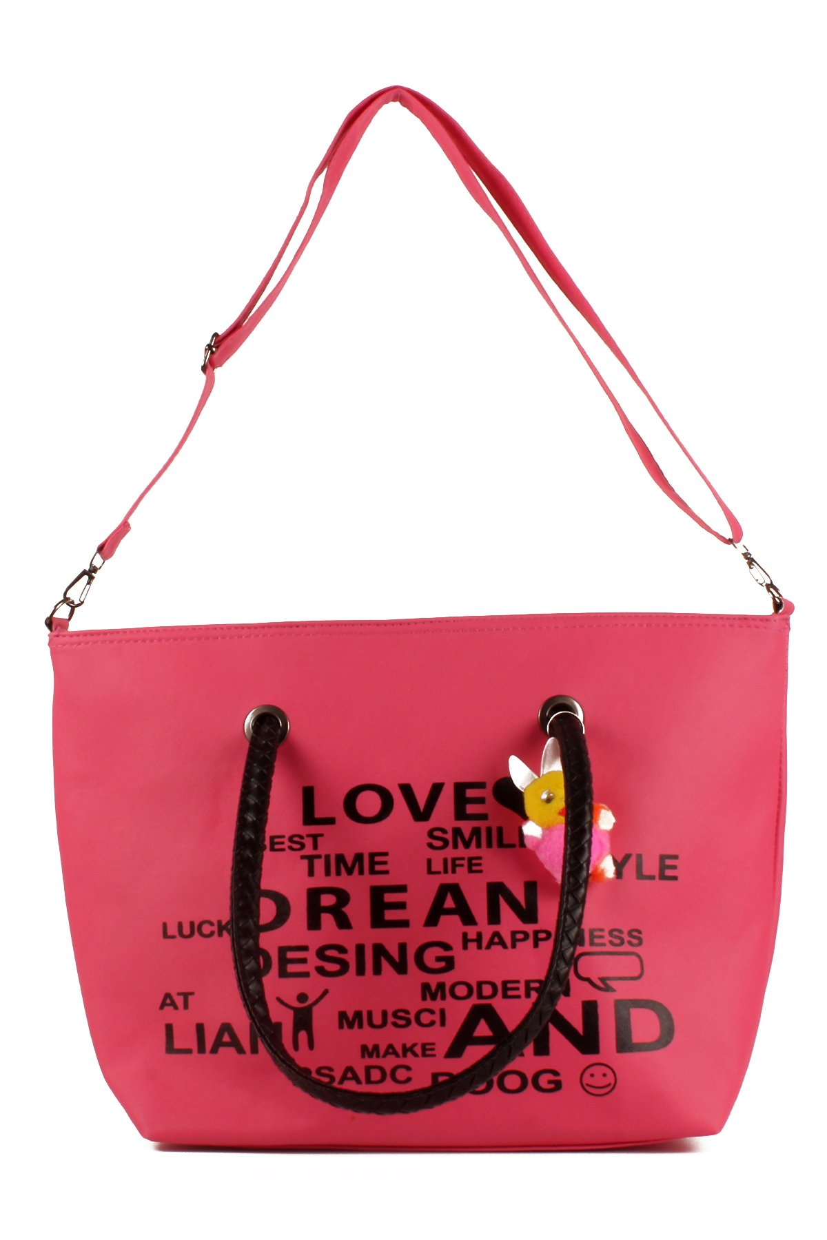 LWE1682-SyhMusabLuwwe Bag'sKadın Özel Deri Yazı Detaylı Shopper Kol ve Omuz Çantası (1682)