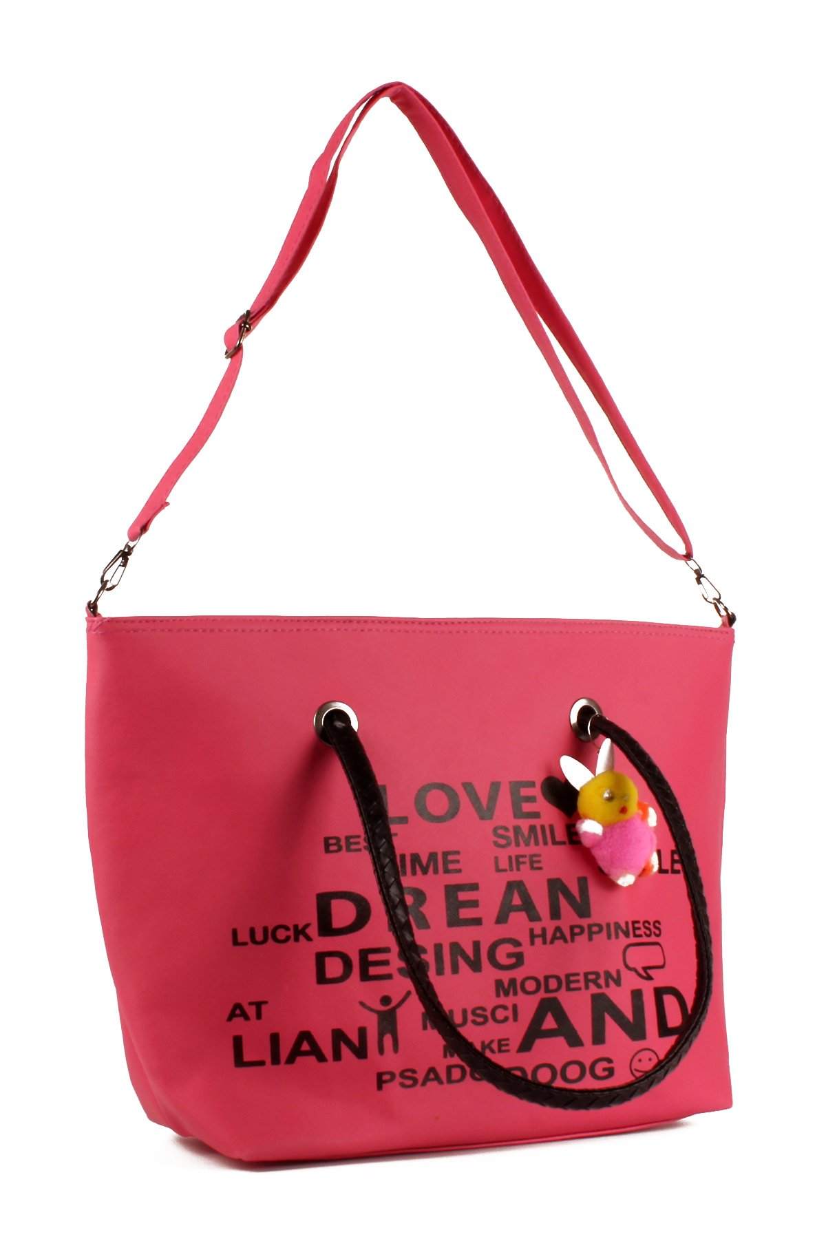 LWE1682-SyhMusabLuwwe Bag'sKadın Özel Deri Yazı Detaylı Shopper Kol ve Omuz Çantası (1682)