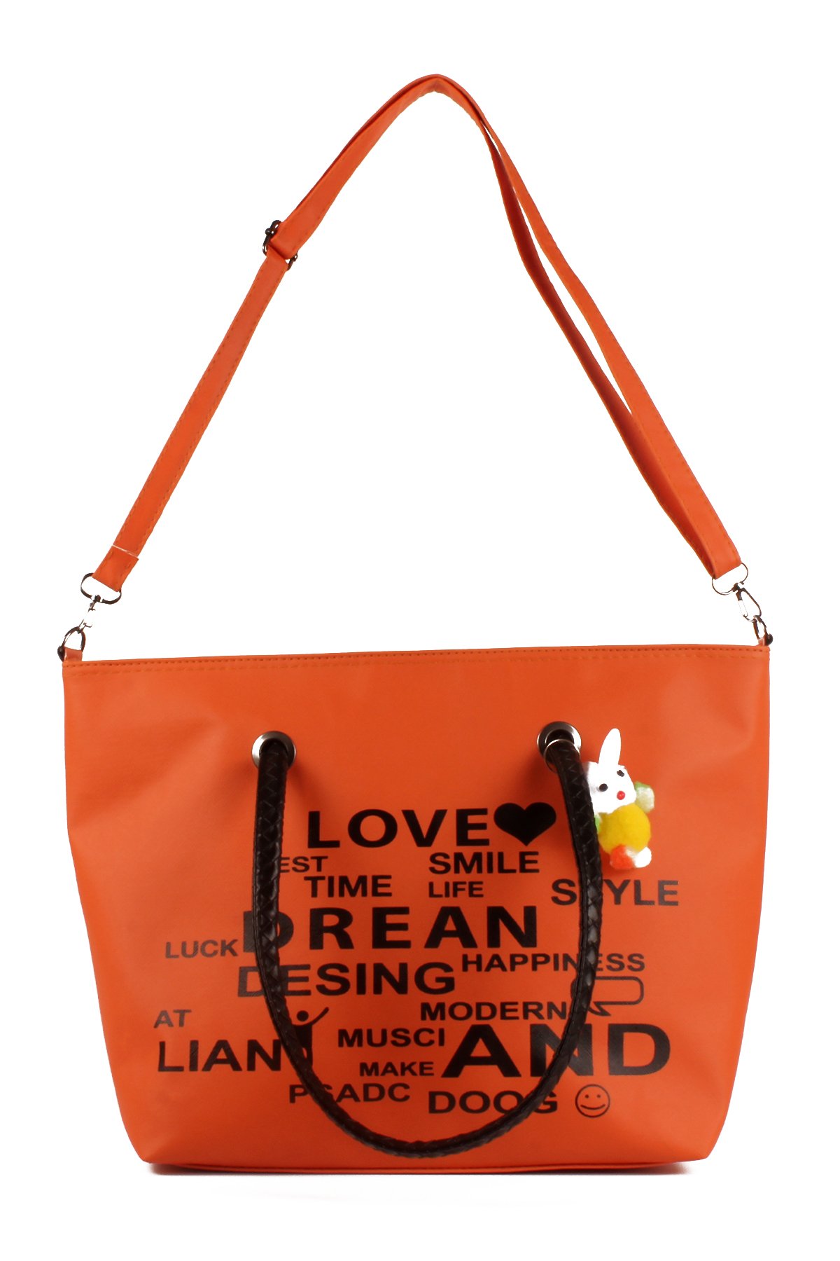 LWE1682-SyhMusabLuwwe Bag'sKadın Özel Deri Yazı Detaylı Shopper Kol ve Omuz Çantası (1682)