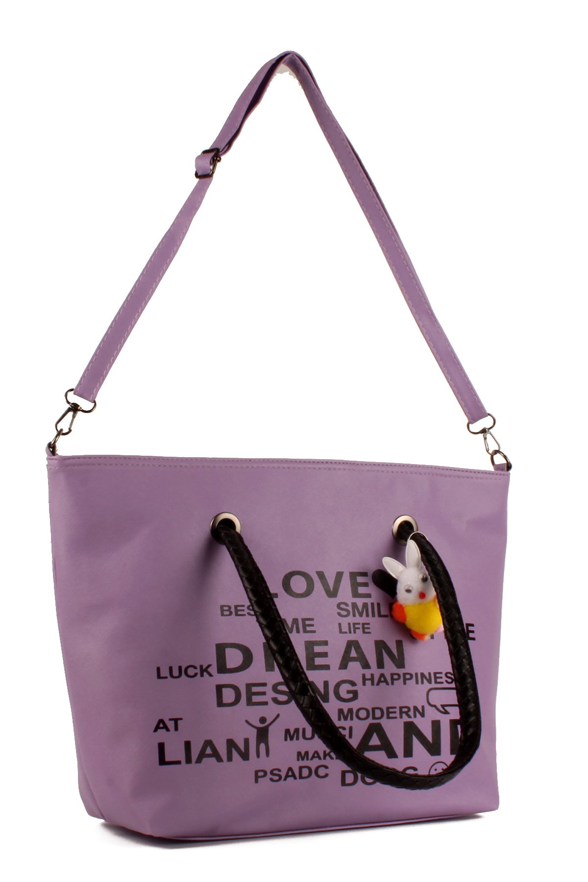 LWE1682-SyhMusabLuwwe Bag'sKadın Özel Deri Yazı Detaylı Shopper Kol ve Omuz Çantası (1682)