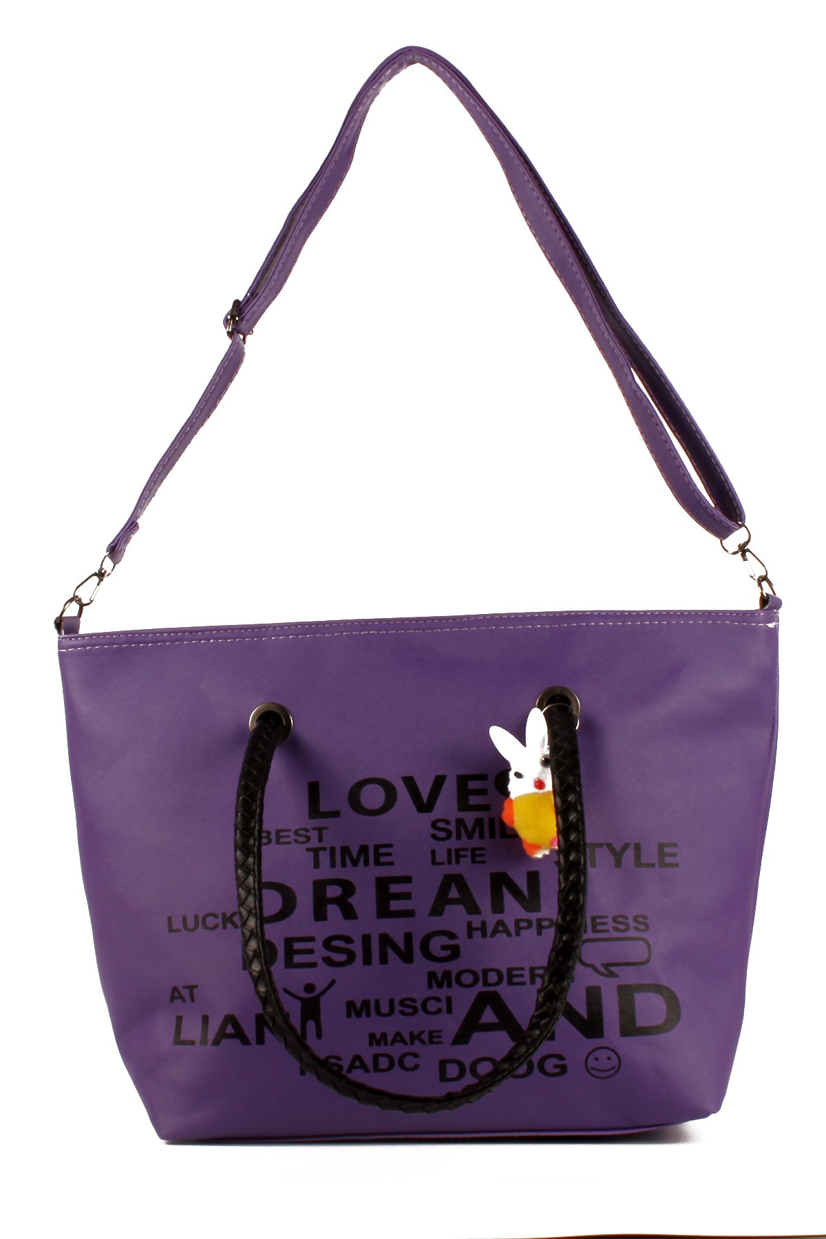 LWE1682-SyhMusabLuwwe Bag'sKadın Özel Deri Yazı Detaylı Shopper Kol ve Omuz Çantası (1682)