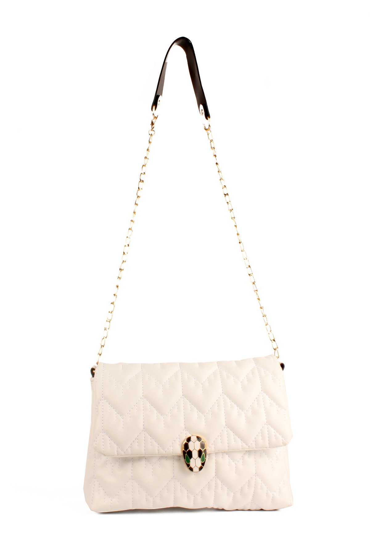 LWE10676-SyhTalhaLuwwe Bag'sKadın Özel Nakışlı Broşlu Zincir Askılı Omuz Çantası (10676)