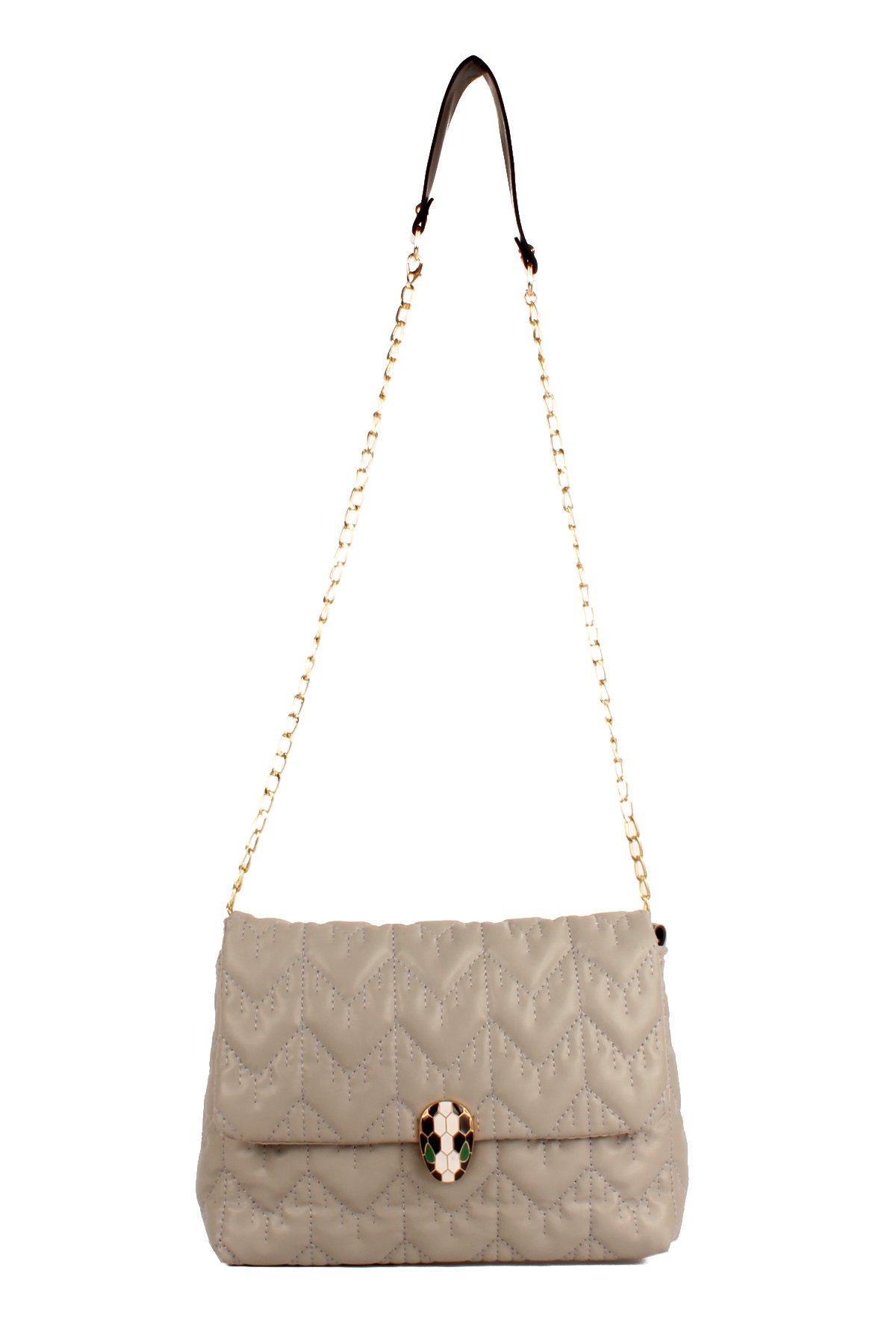 LWE10676-SyhTalhaLuwwe Bag'sKadın Özel Nakışlı Broşlu Zincir Askılı Omuz Çantası (10676)