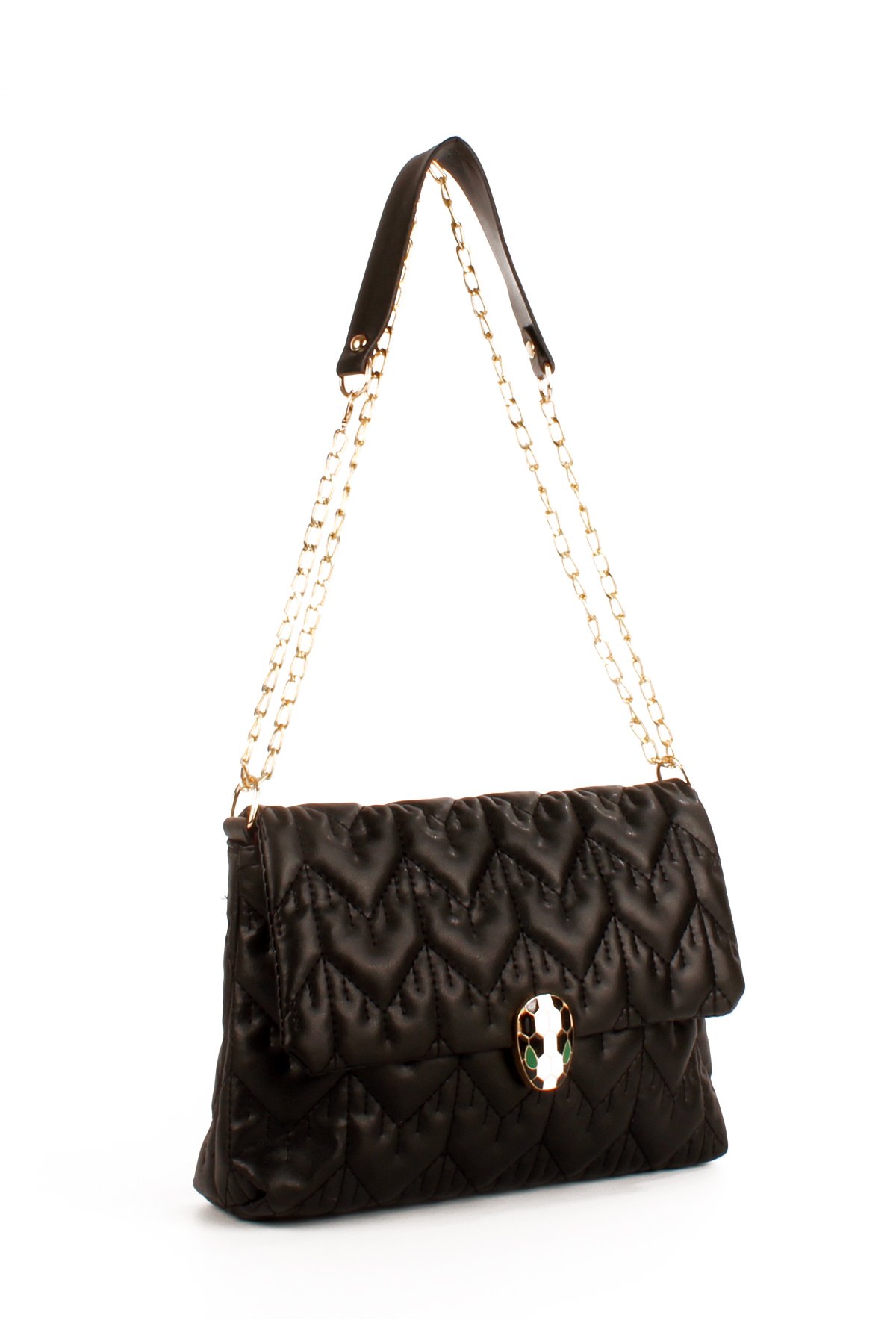 LWE10676-SyhTalhaLuwwe Bag'sKadın Özel Nakışlı Broşlu Zincir Askılı Omuz Çantası (10676)