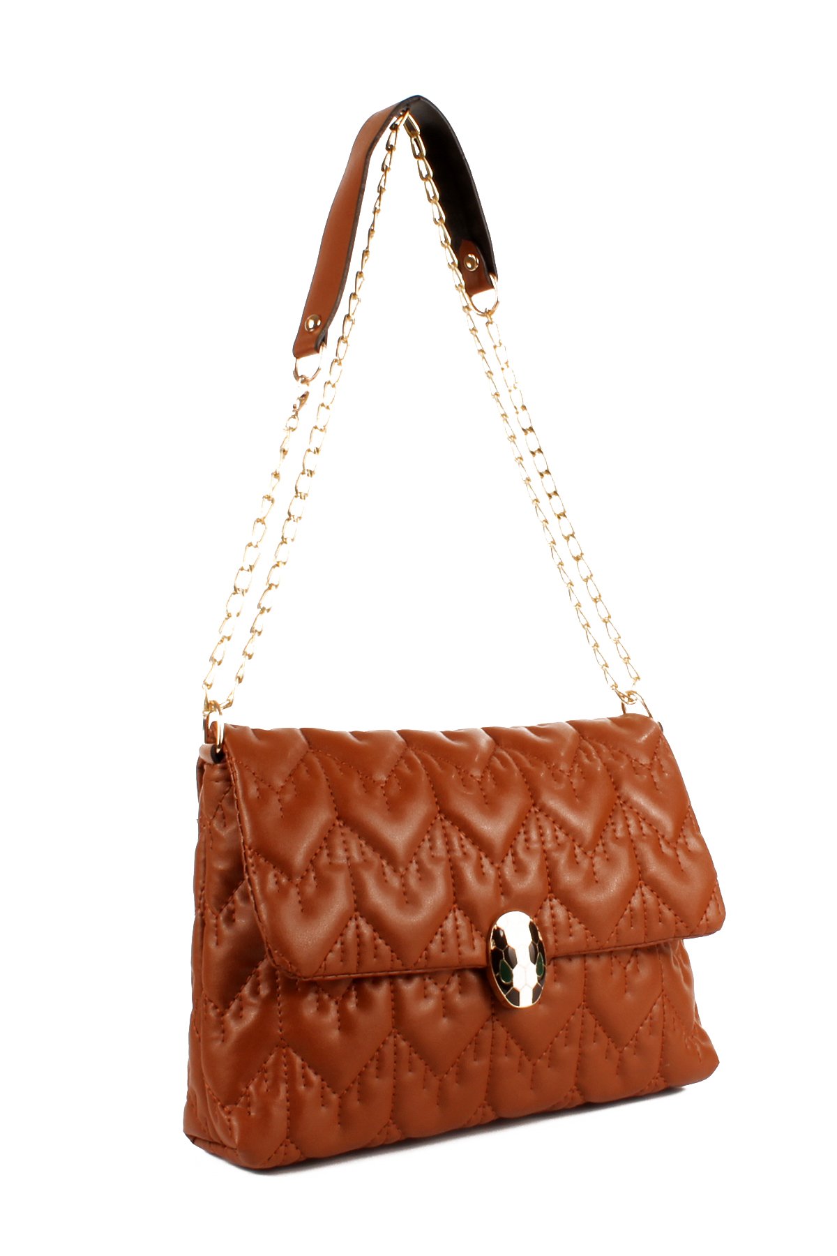 LWE10676-SyhTalhaLuwwe Bag'sKadın Özel Nakışlı Broşlu Zincir Askılı Omuz Çantası (10676)