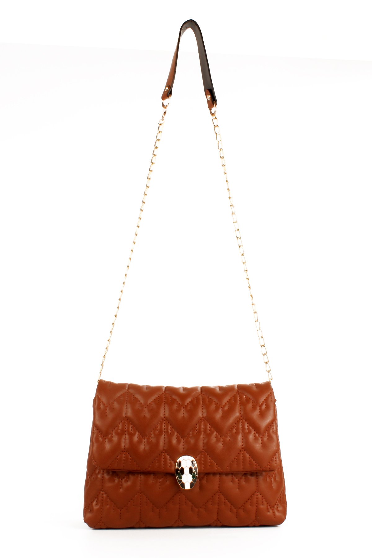 LWE10676-SyhTalhaLuwwe Bag'sKadın Özel Nakışlı Broşlu Zincir Askılı Omuz Çantası (10676)