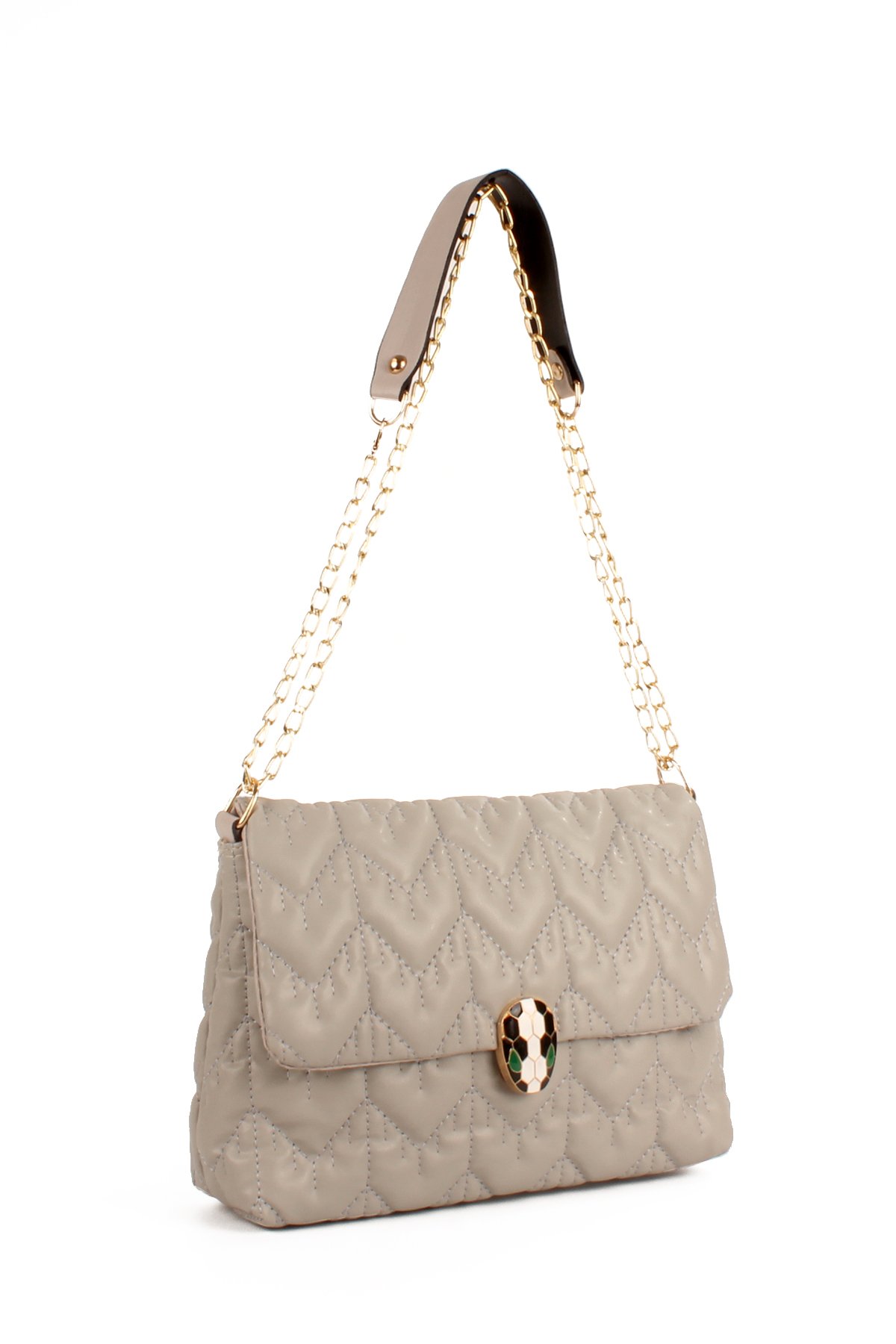 LWE10676-SyhTalhaLuwwe Bag'sKadın Özel Nakışlı Broşlu Zincir Askılı Omuz Çantası (10676)