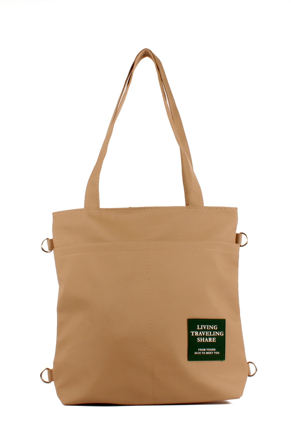 LWE1683-SyhMusabLuwwe Bag'sKadın Özel Saten Deri Üç Bölmeli Üç Fonksiyonlu Omuz ve Sırt Shopper Çanta (1683)