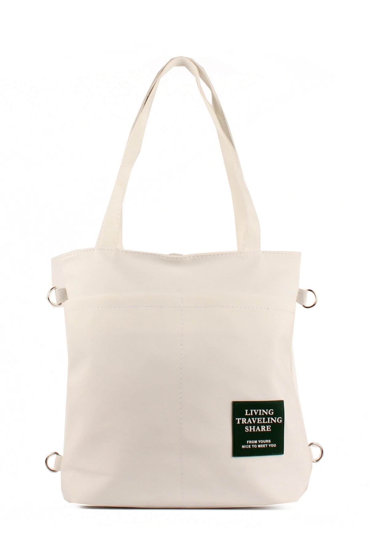 LWE1683-SyhMusabLuwwe Bag'sKadın Özel Saten Deri Üç Bölmeli Üç Fonksiyonlu Omuz ve Sırt Shopper Çanta (1683)