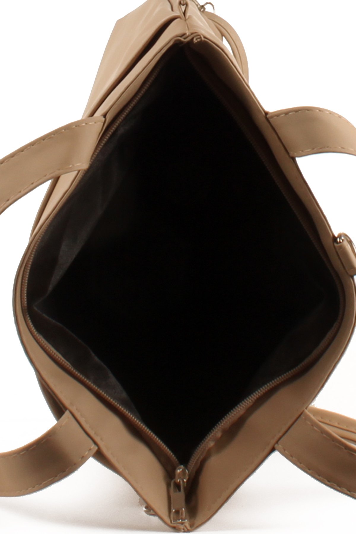 LWE1683-SyhMusabLuwwe Bag'sKadın Özel Saten Deri Üç Bölmeli Üç Fonksiyonlu Omuz ve Sırt Shopper Çanta (1683)