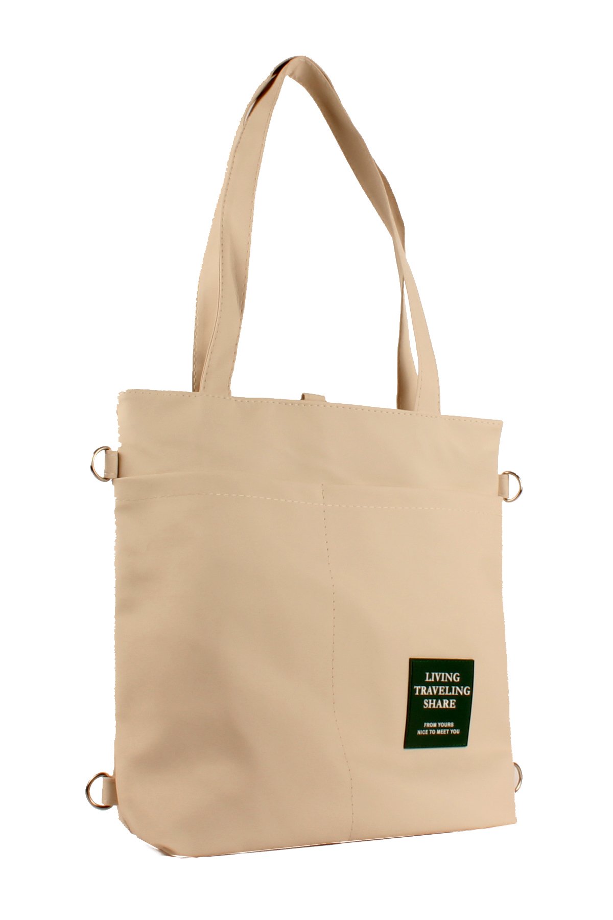 LWE1683-SyhMusabLuwwe Bag'sKadın Özel Saten Deri Üç Bölmeli Üç Fonksiyonlu Omuz ve Sırt Shopper Çanta (1683)