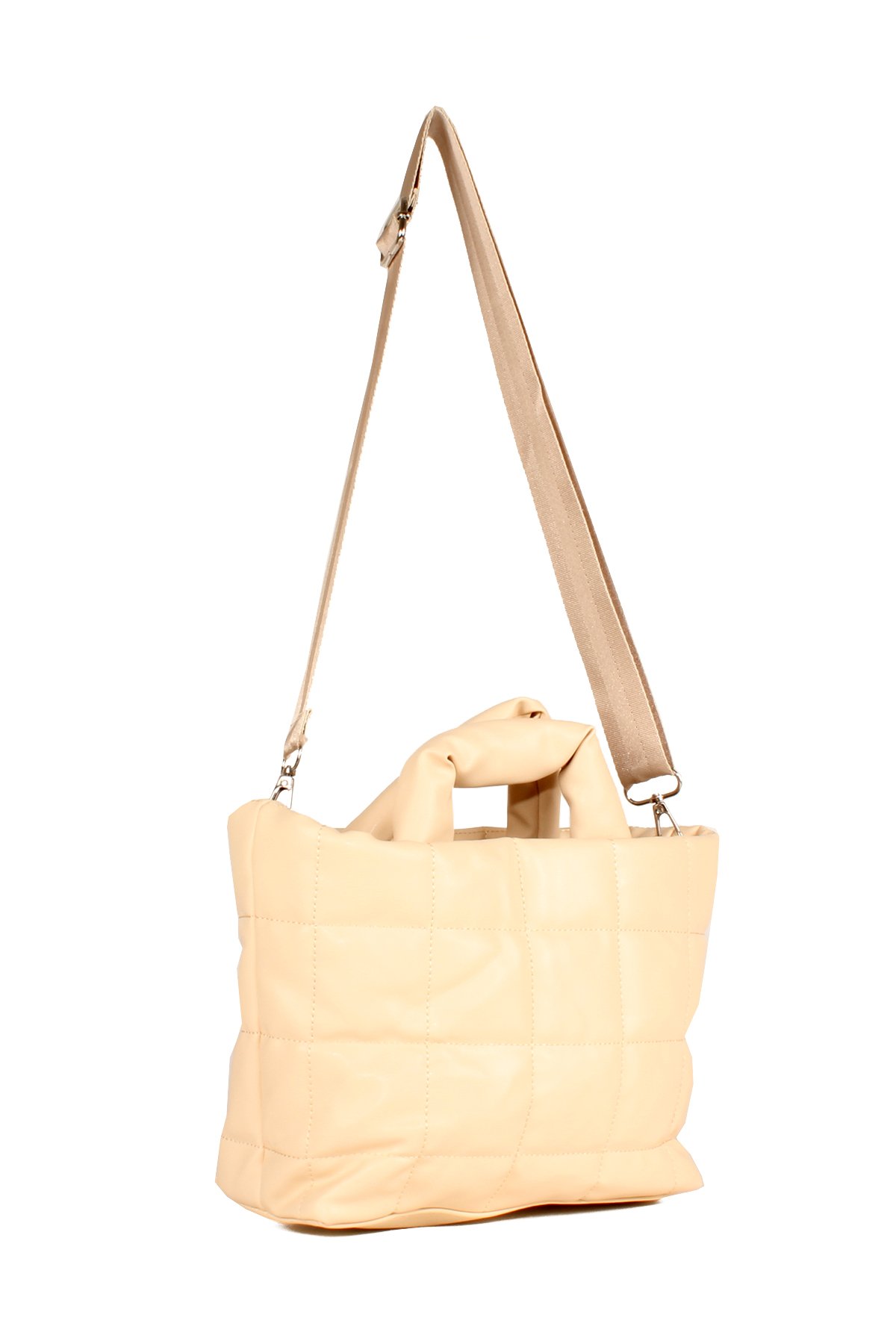 LWE1648-KrmTalhaLuwwe Bag'sKadın Özel Seri Kapitoneli Saten Astarlı Kolon Omuz Askılı El ve Omuz Çantası (1648)