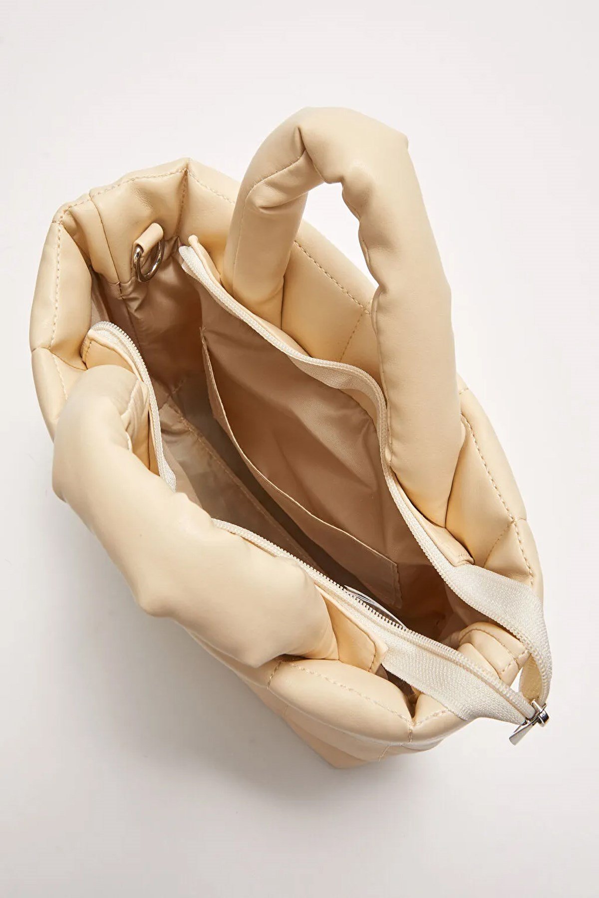 LWE1648-KrmTalhaLuwwe Bag'sKadın Özel Seri Kapitoneli Saten Astarlı Kolon Omuz Askılı El ve Omuz Çantası (1648)